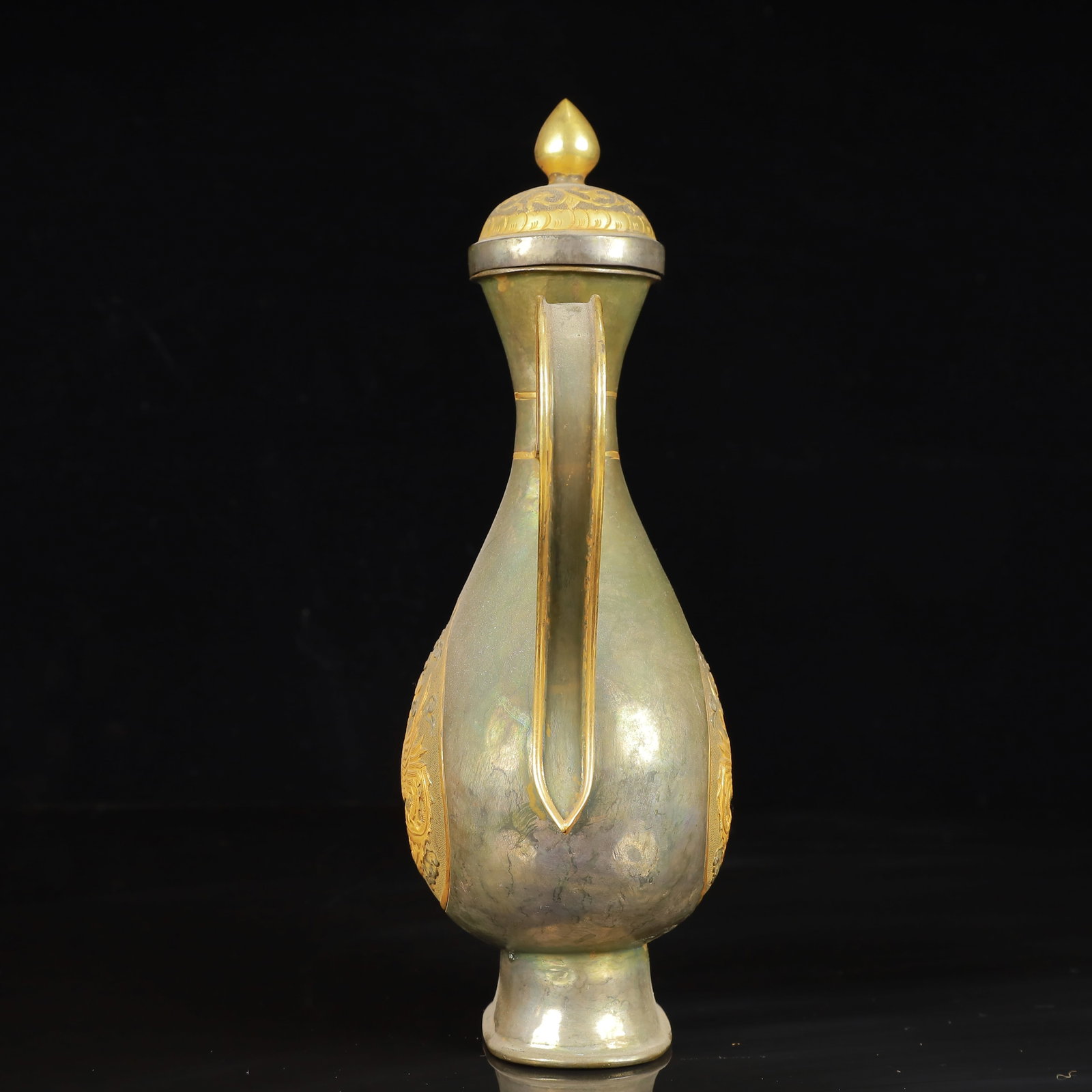 An Exquisite Gilt Silver Phoenix Pattern Ewer - 11