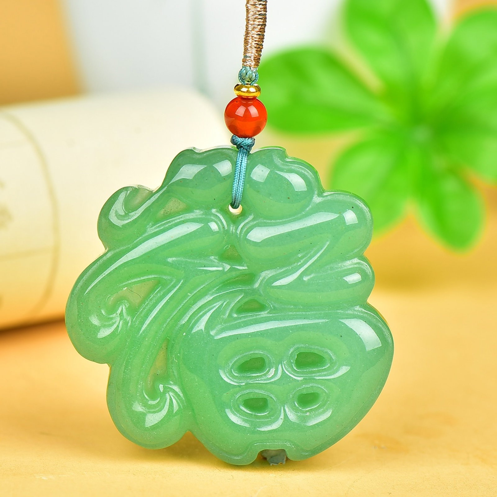 An Exquisite Greenish Jade Pendant: An Exquisite Greenish Jade Pendant,Size:48mm×45mm 青玉挂件