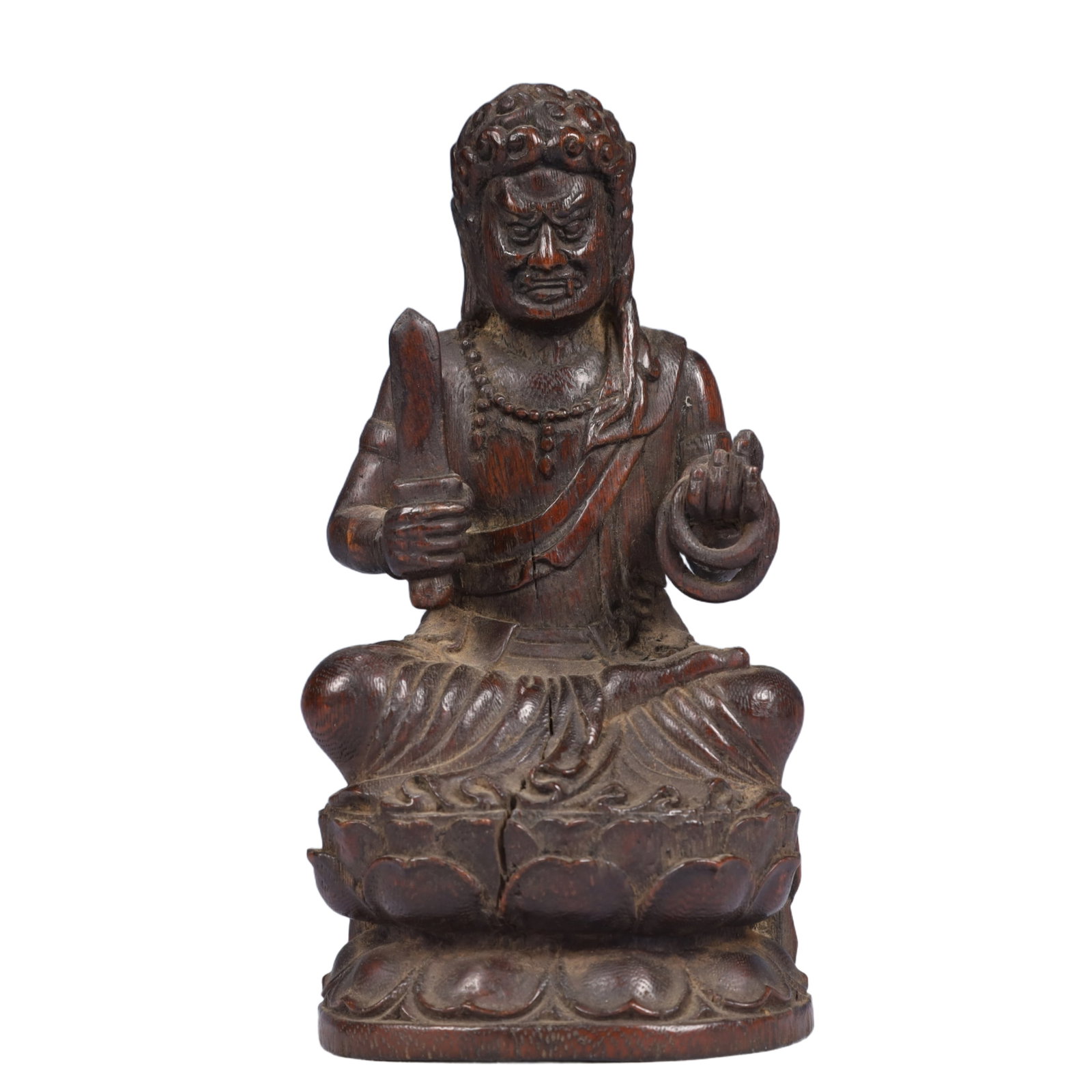 An Exquisite Redwood Buddha Statue: An Exquisite Redwood Buddha Statue,Qing Dynasty, China,Size:3.7inx3.9inx7.9in,Weight:200g 沉香木佛像,中国清代