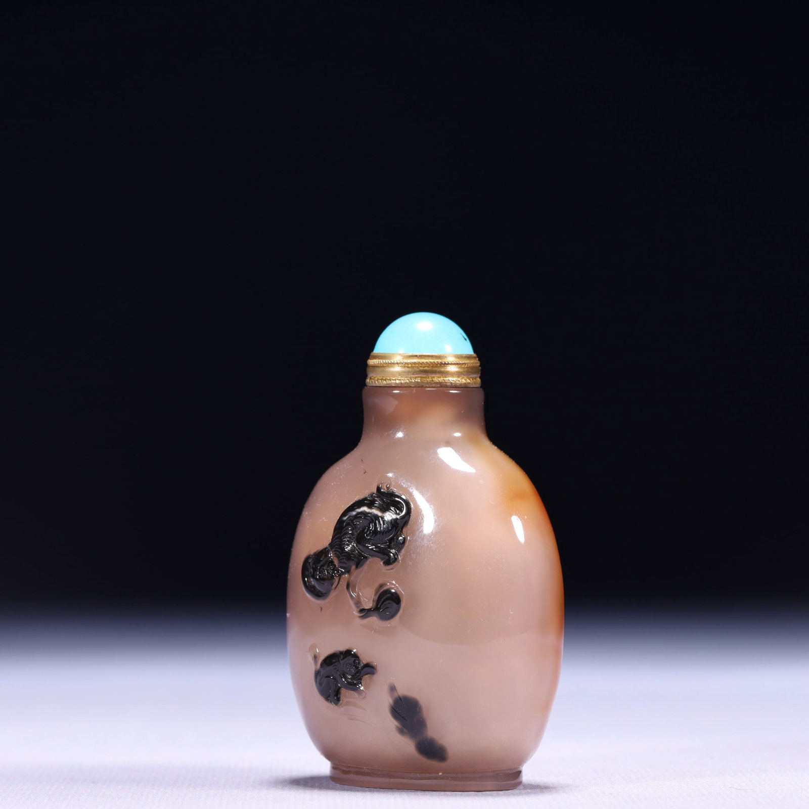 An Exquisite Agate Beast Pattern Snuff Bottle - 2