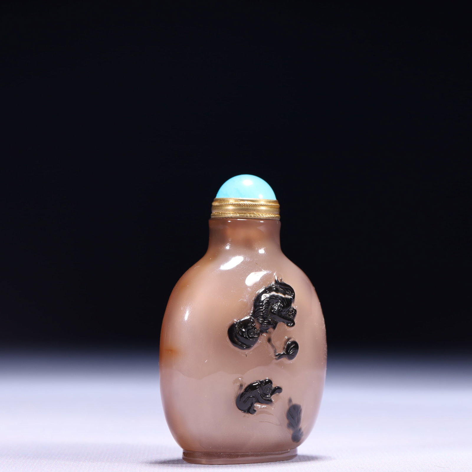 An Exquisite Agate Beast Pattern Snuff Bottle - 3
