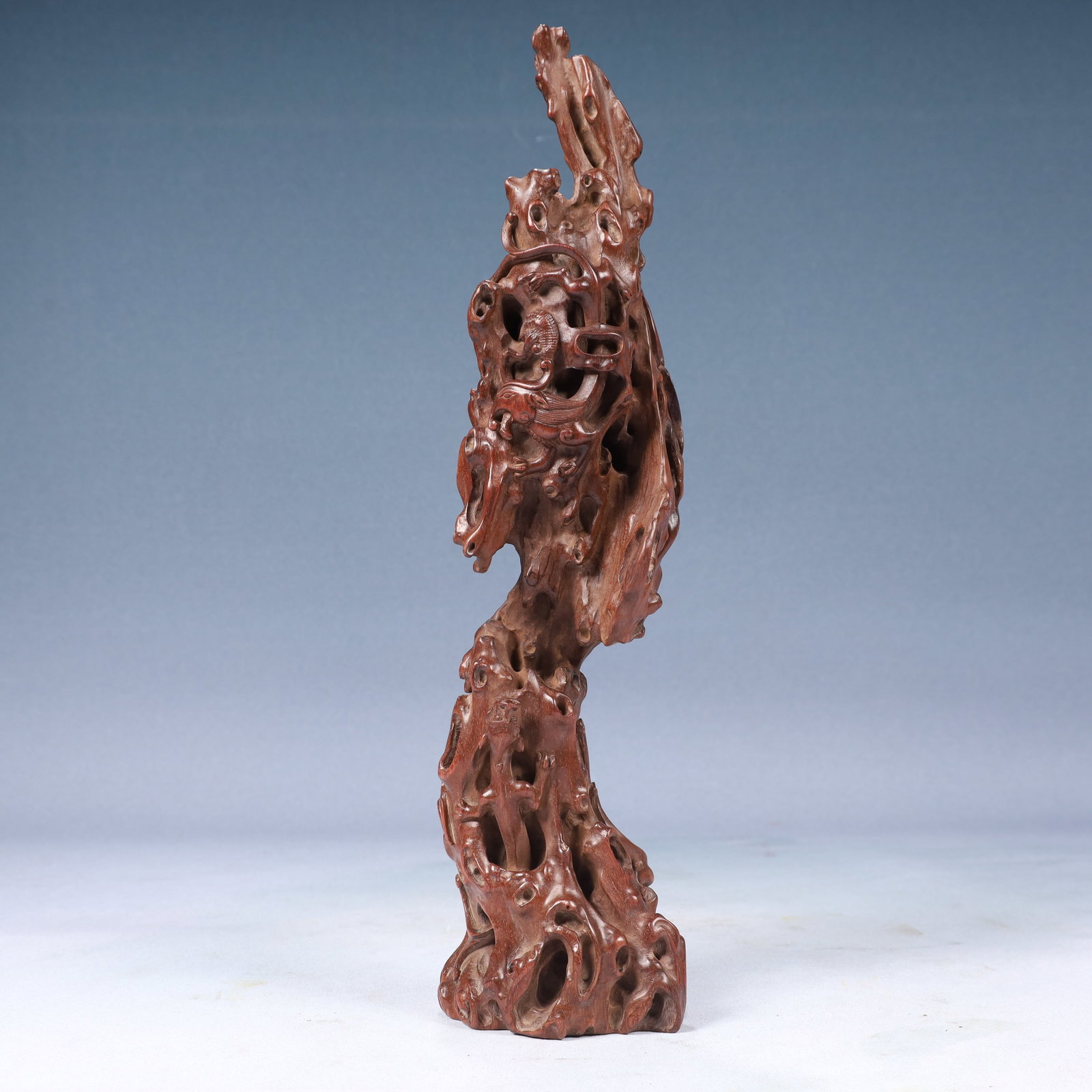 A Rare Huanghuali wood Chi-Dragon Pattern Ornament (1 of 12)
