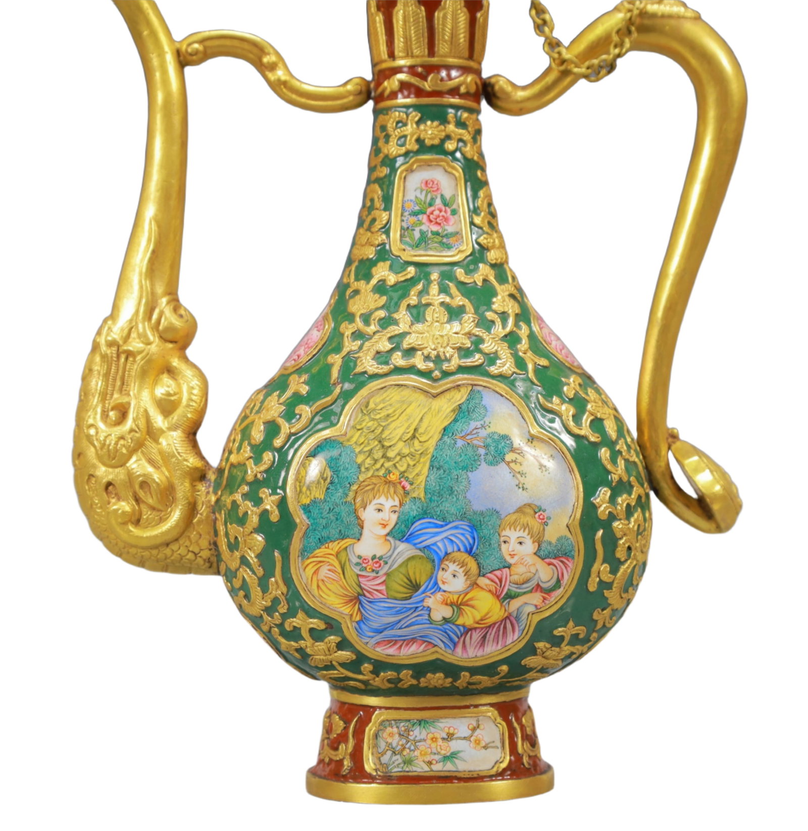 An Exquisite Painted Enamel Figure Pattern Ewer - 3
