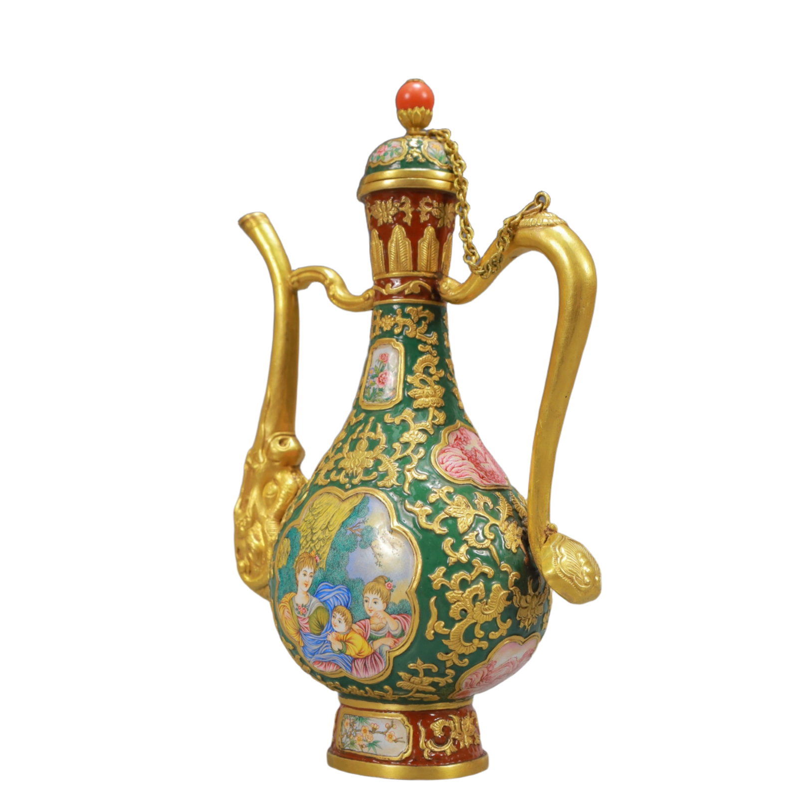 An Exquisite Painted Enamel Figure Pattern Ewer - 4