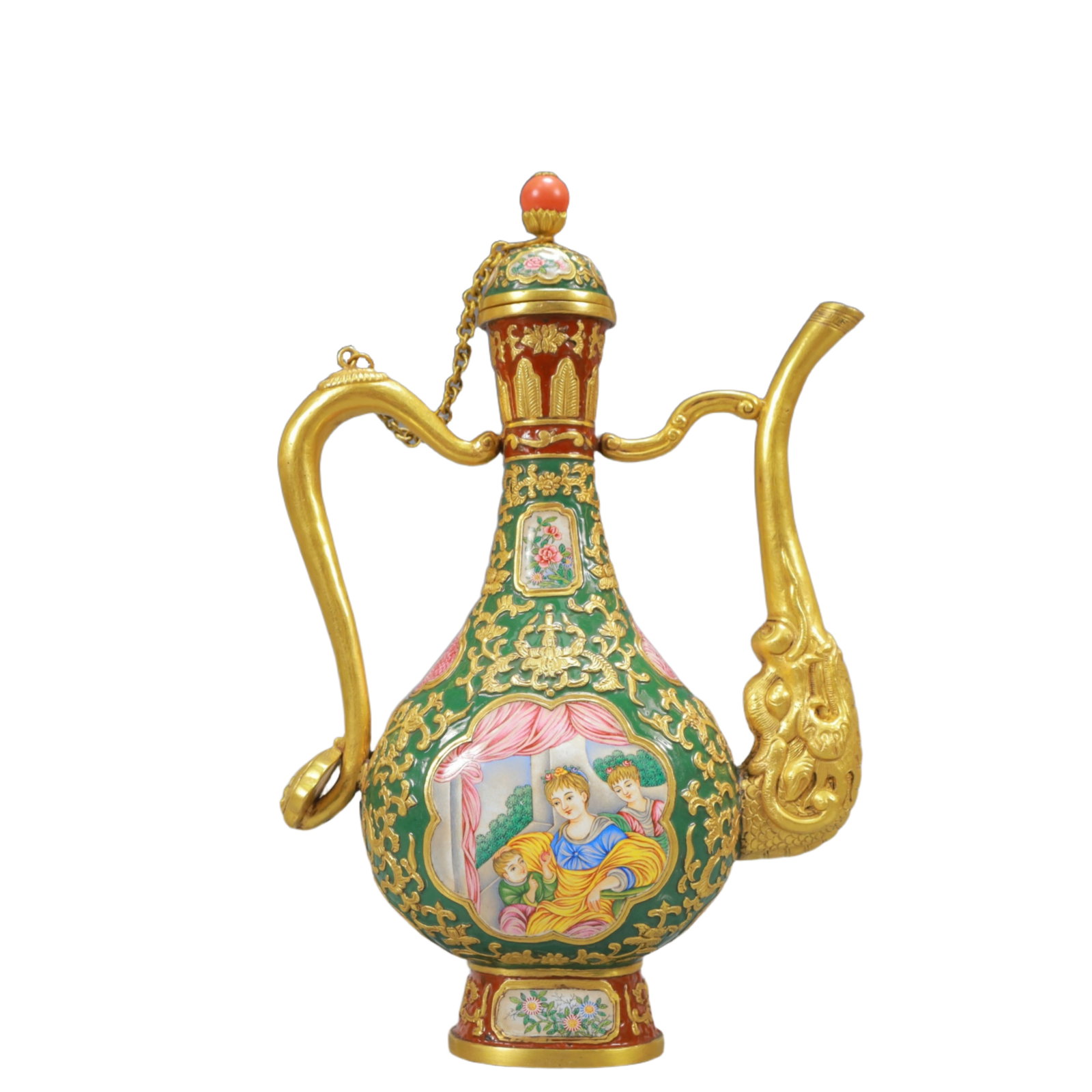 An Exquisite Painted Enamel Figure Pattern Ewer - 7