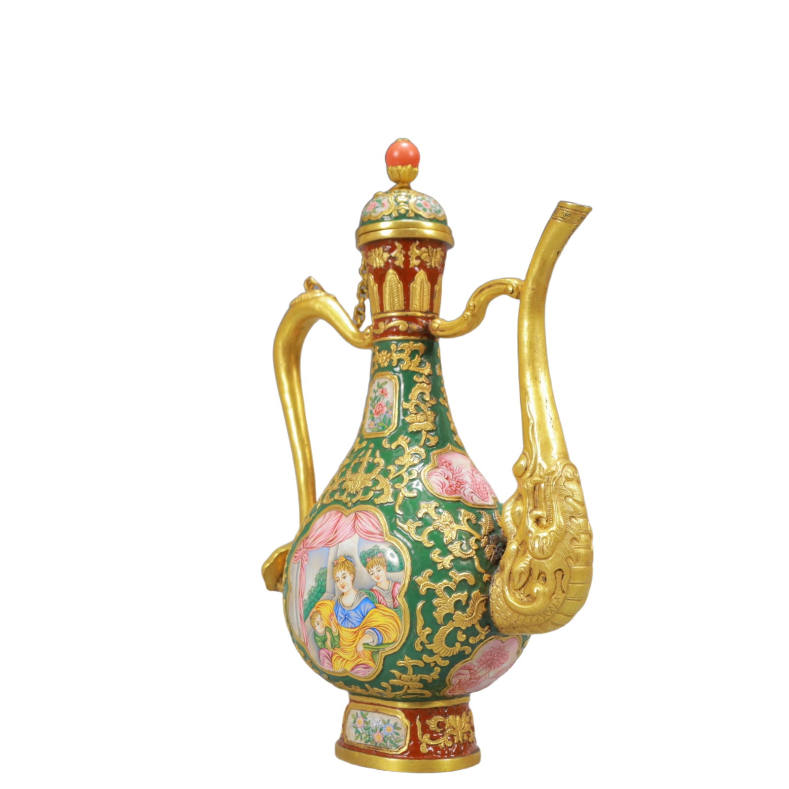An Exquisite Painted Enamel Figure Pattern Ewer - 8