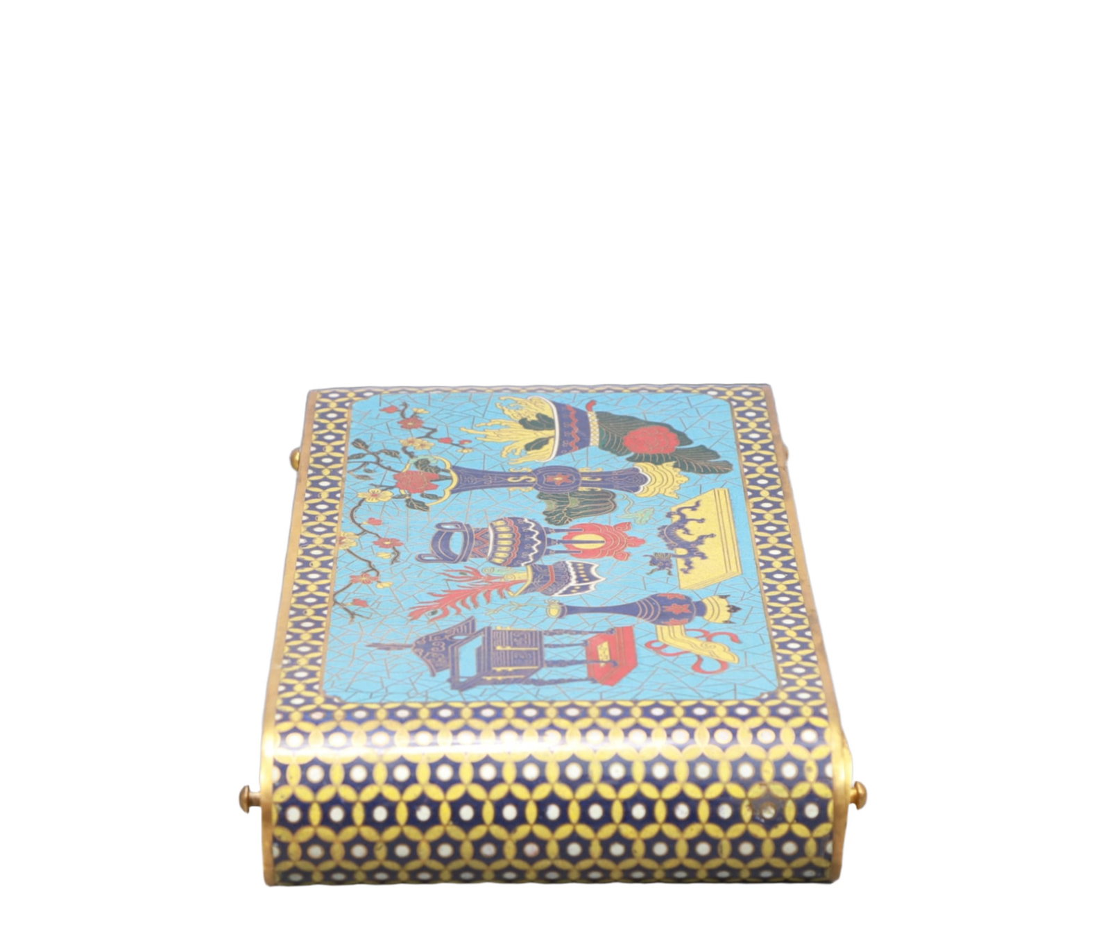 A Rare Cloisonne Flower Pattern End Table - 5