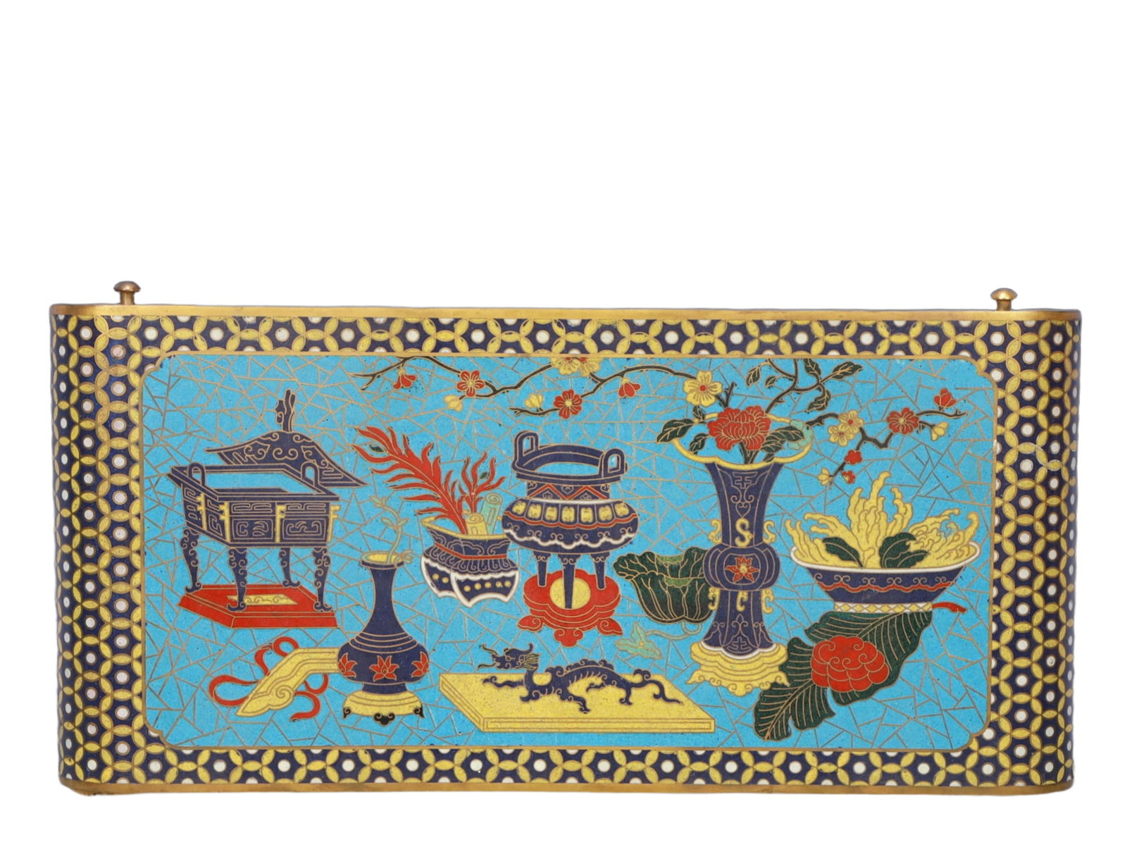 A Rare Cloisonne Flower Pattern End Table - 6
