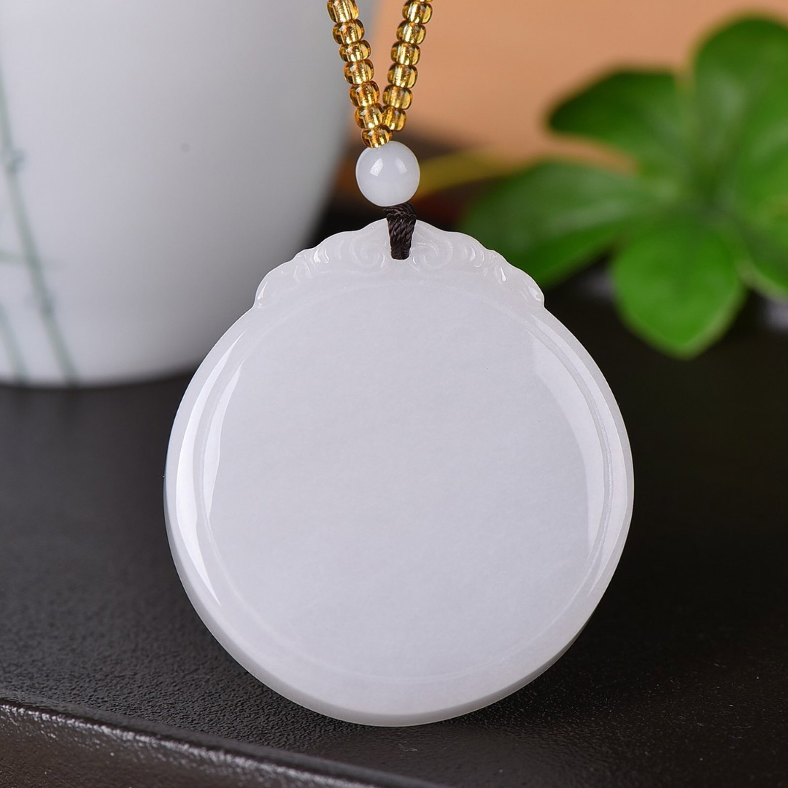 An Exquisite White Jade Pendant: An Exquisite White Jade Pendant,Size:45mmx48mm 白玉挂件