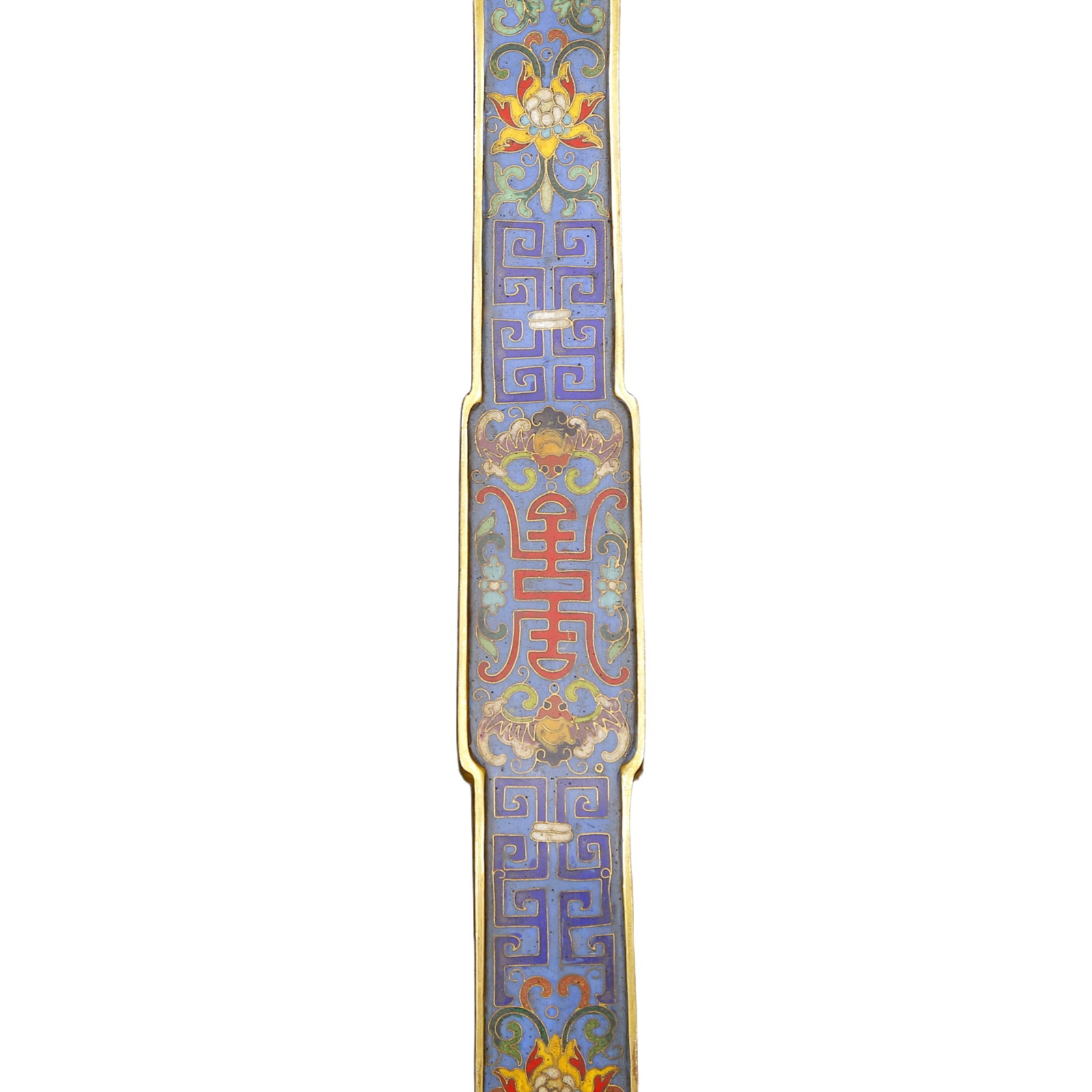 A Huge Cloisonne Dragon Pattern Ruyi - 7