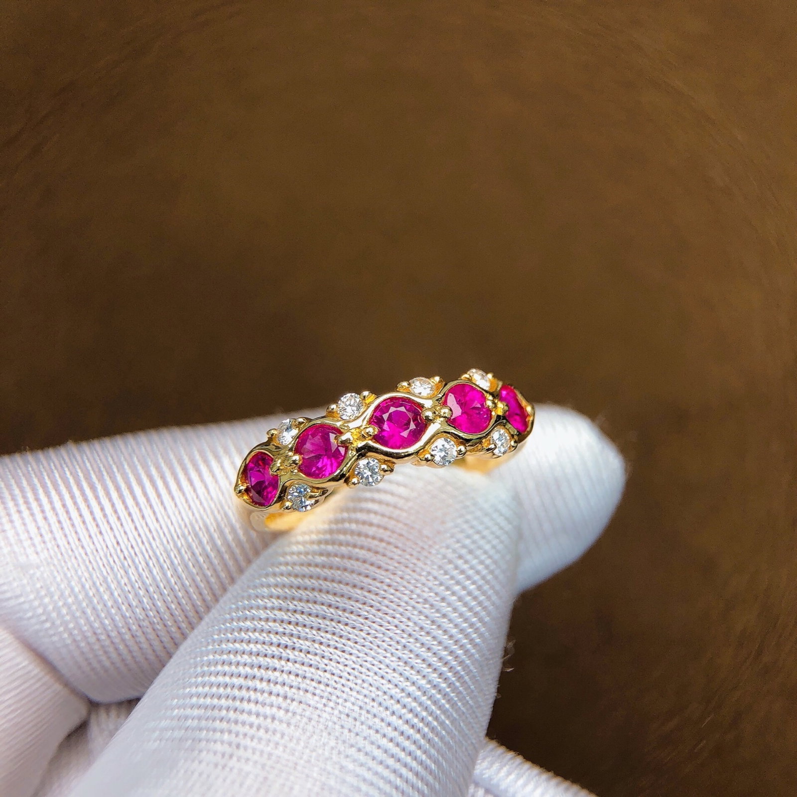 0.67Ctw Sterling Silver-Gold Plated Inlaid Natural Gemstone Ring: 0.67Ctw Sterling Silver-Gold Plated Inlaid Natural Gemstone Ring,Size:4mmx2.9mm 0.67Ctw纯银镀金嵌天然宝石戒指