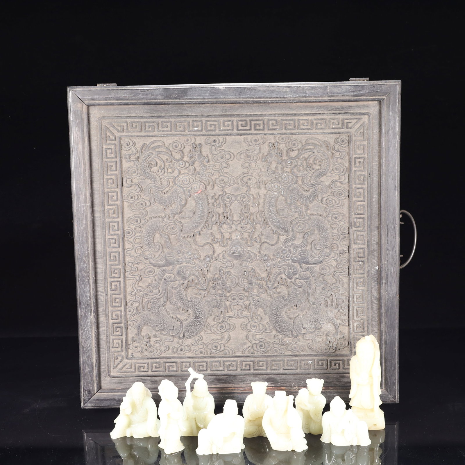 A Set of Fine White Jade Figure Ornaments: A Set of Fine White Jade Figure Ornaments,Qing Dynasty, China,Qianlong Four-character Mark,Size:2.4inx1inx2.4in(Different Sizes),Weight:1400g