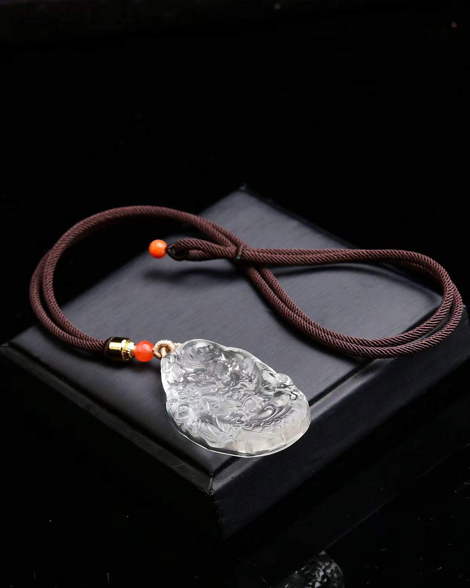 An Exquisite Crystal Dragon Pattern Pendant - 5