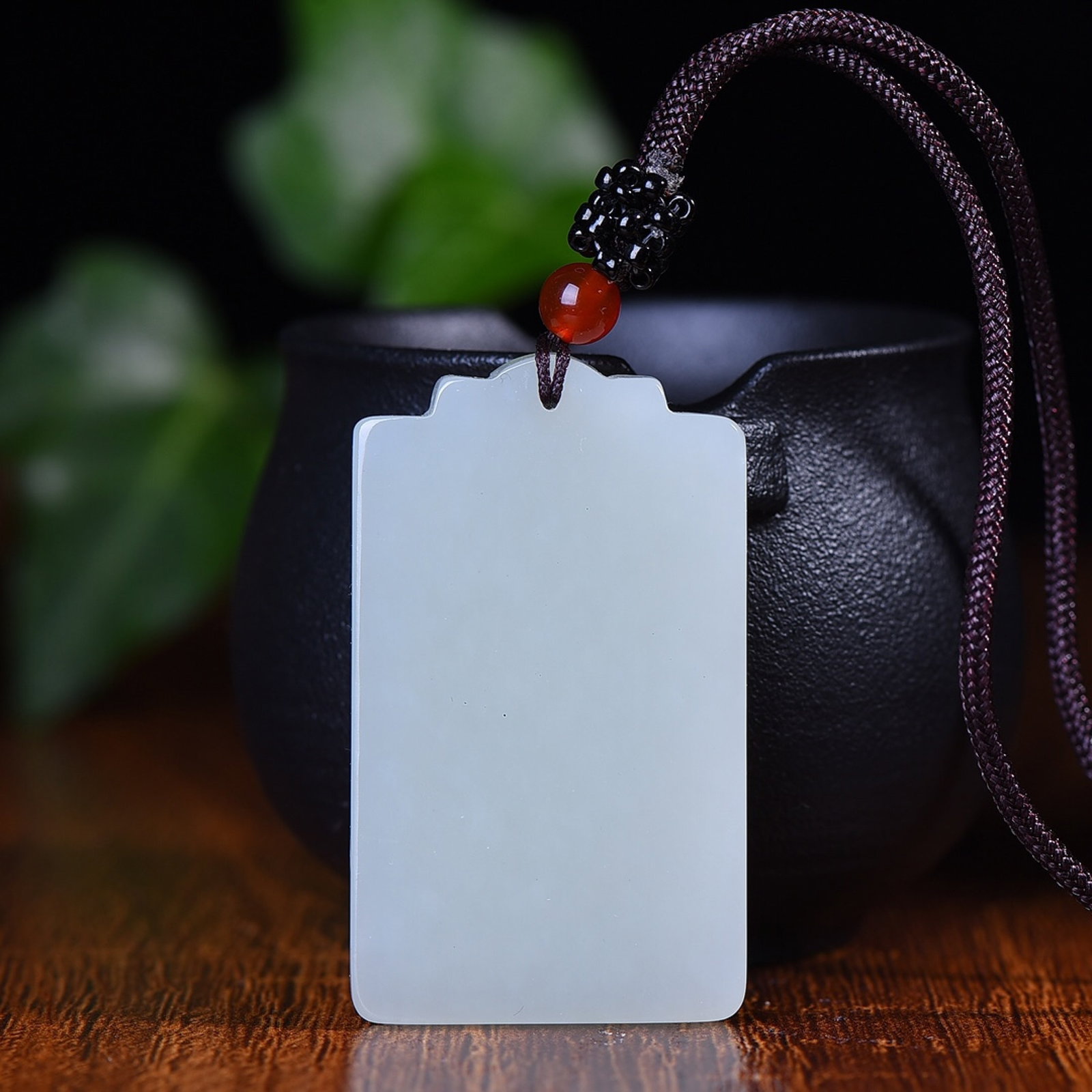 An Exquisite White Jade Monkey Pattern Pendant - 5