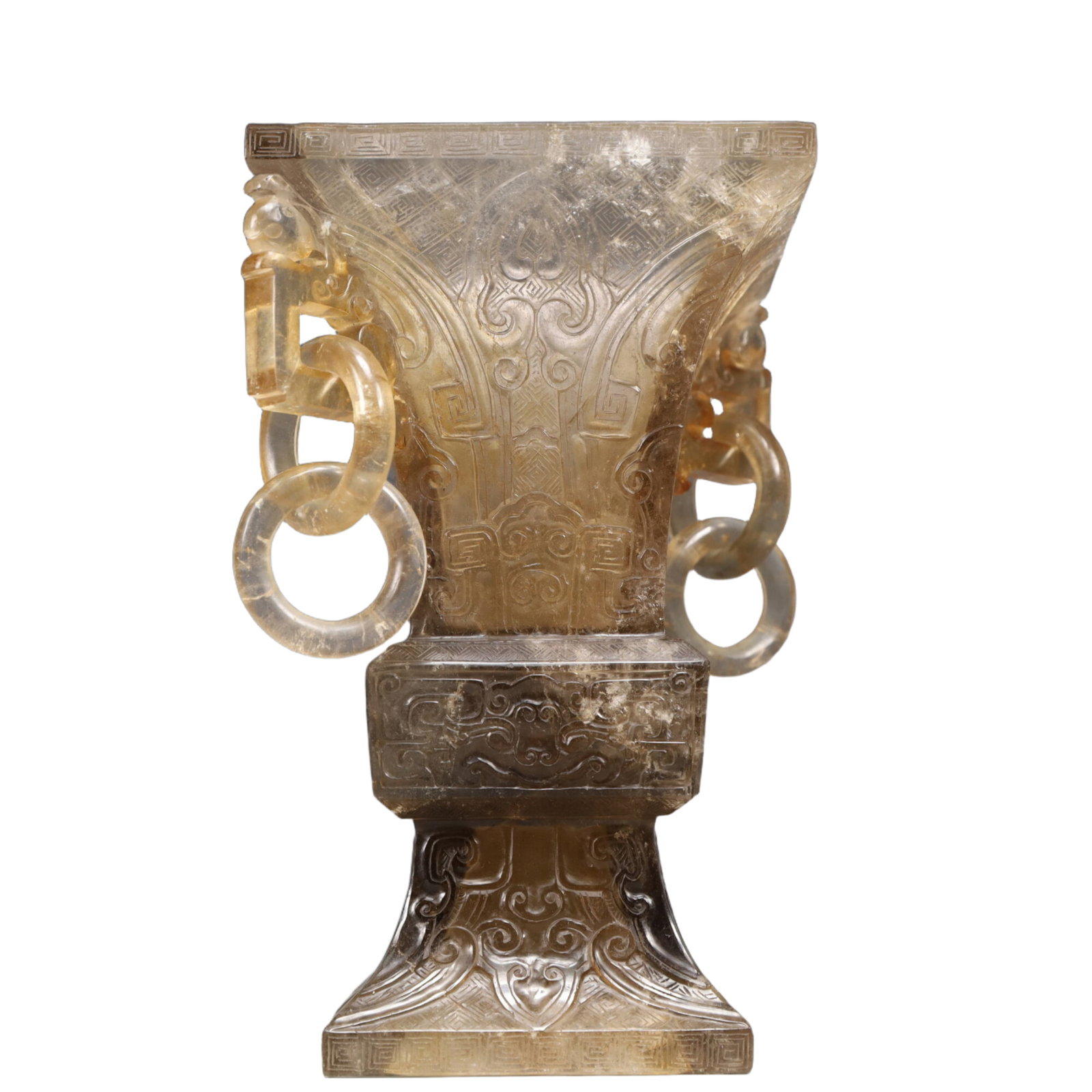 An Exquisite Crystal Beast-Face Pattern Double-Ears Cup (1 of 6)