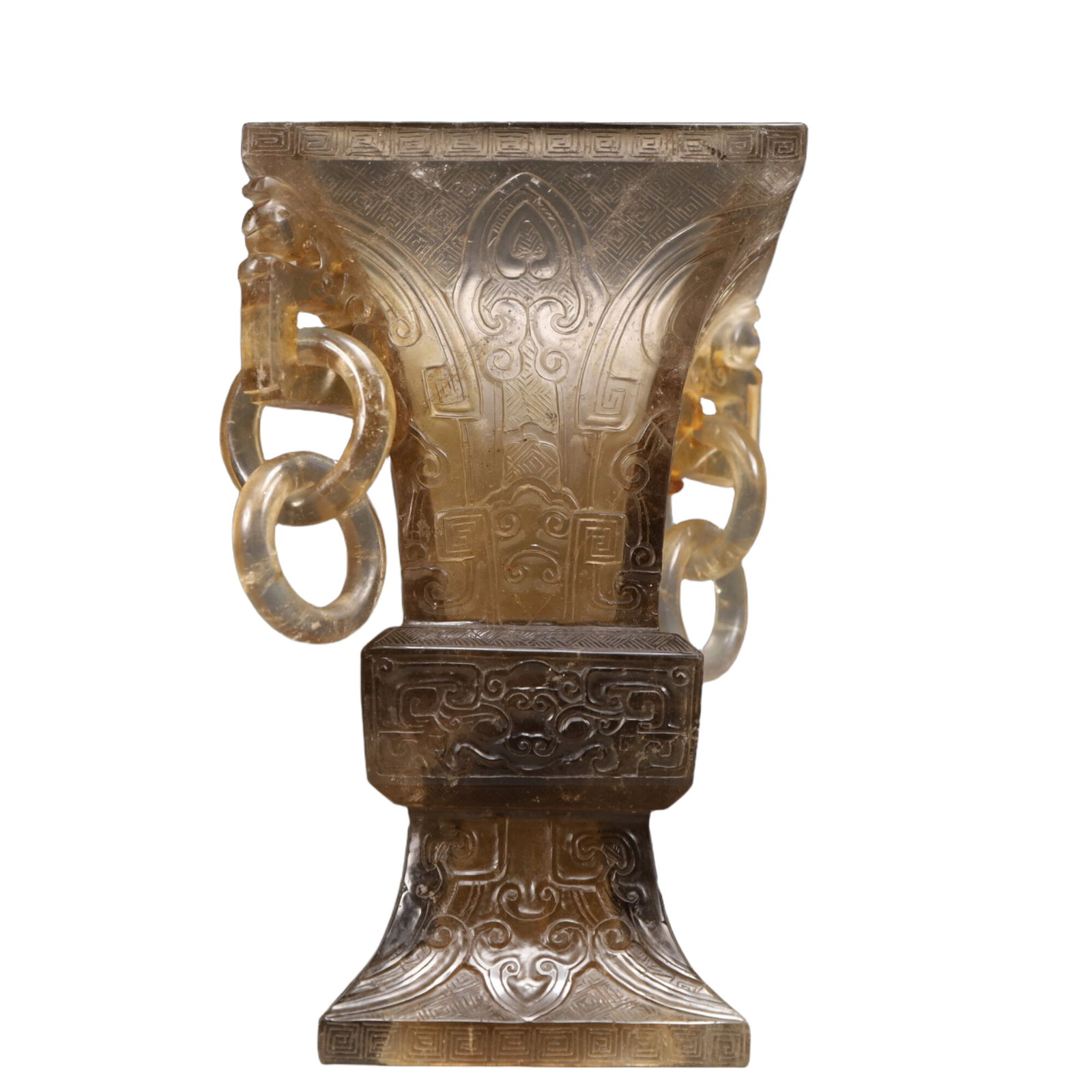 An Exquisite Crystal Beast-Face Pattern Double-Ears Cup - 3