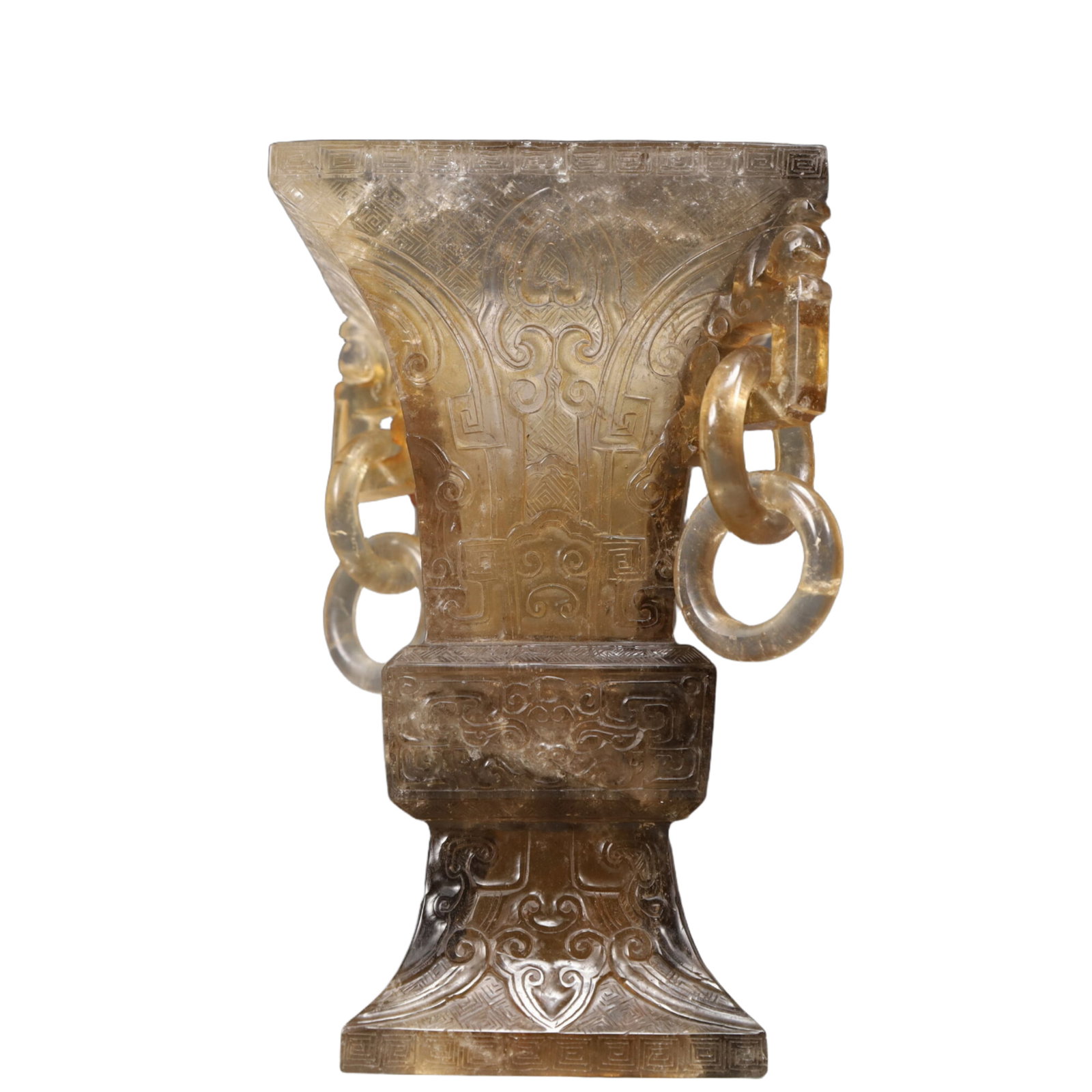 An Exquisite Crystal Beast-Face Pattern Double-Ears Cup - 4
