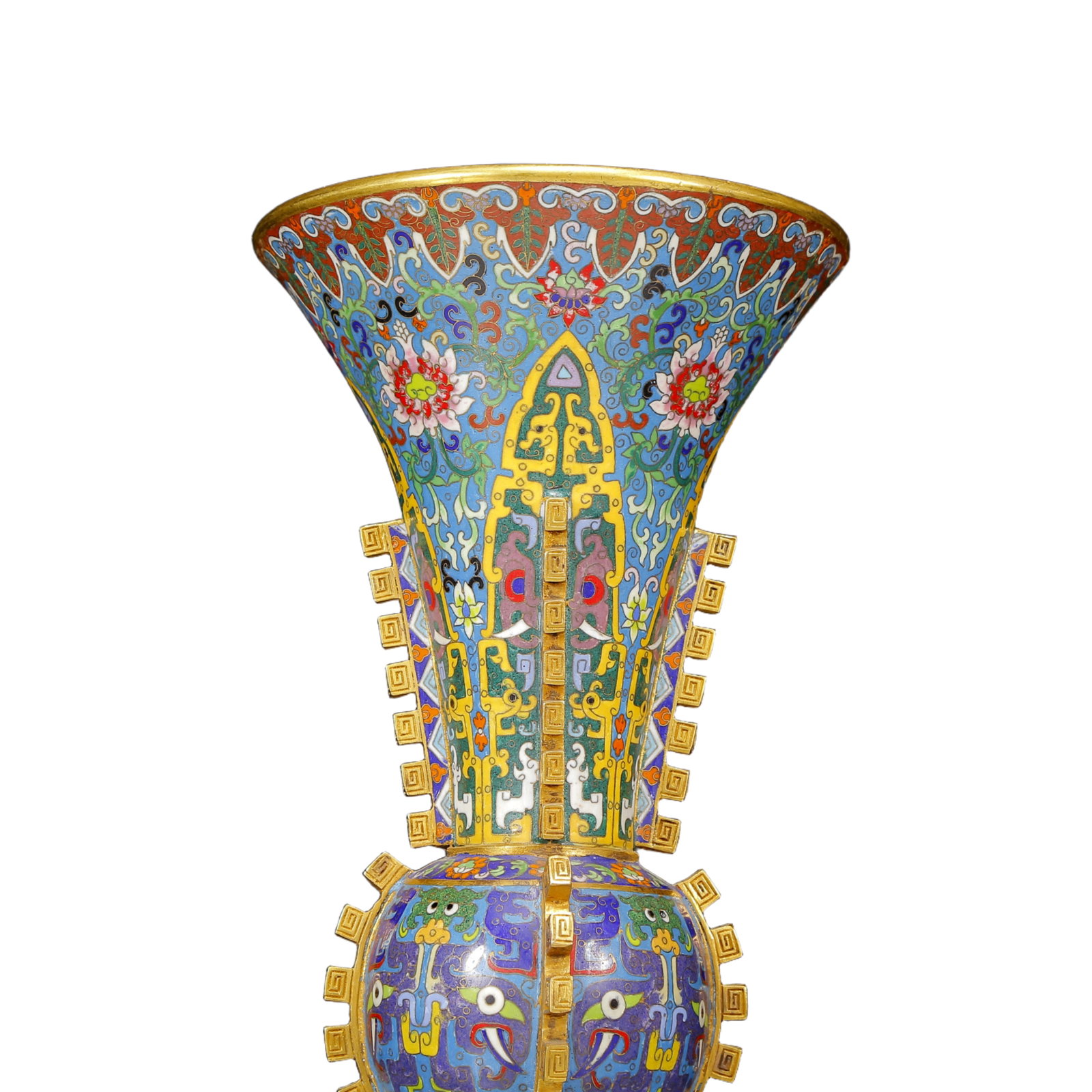 A Huge Cloisonne Beast-Face Pattern Vase - 2