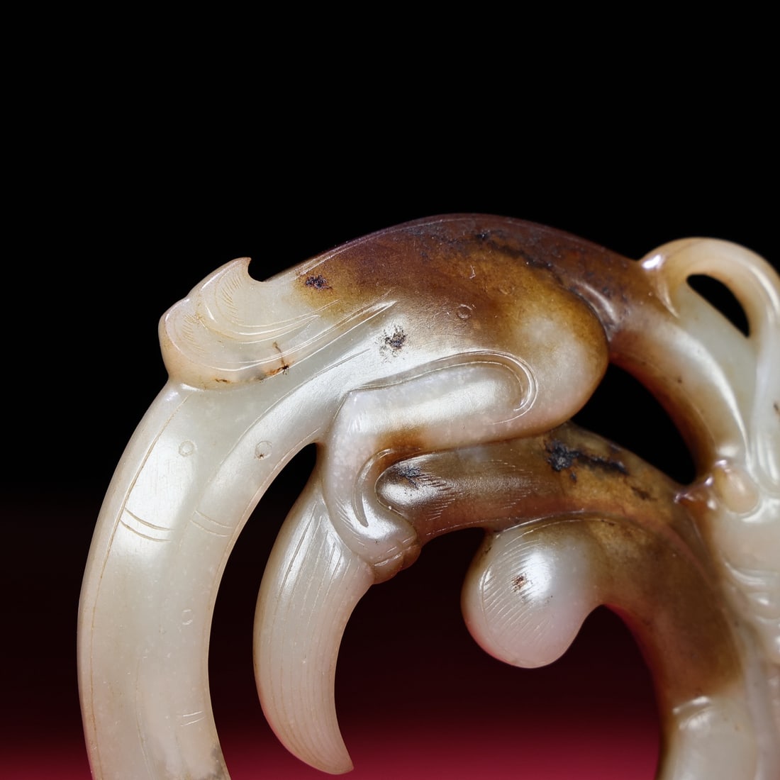 An Exquisite White Jade Chi-Dragon Pattern Pendant - 4