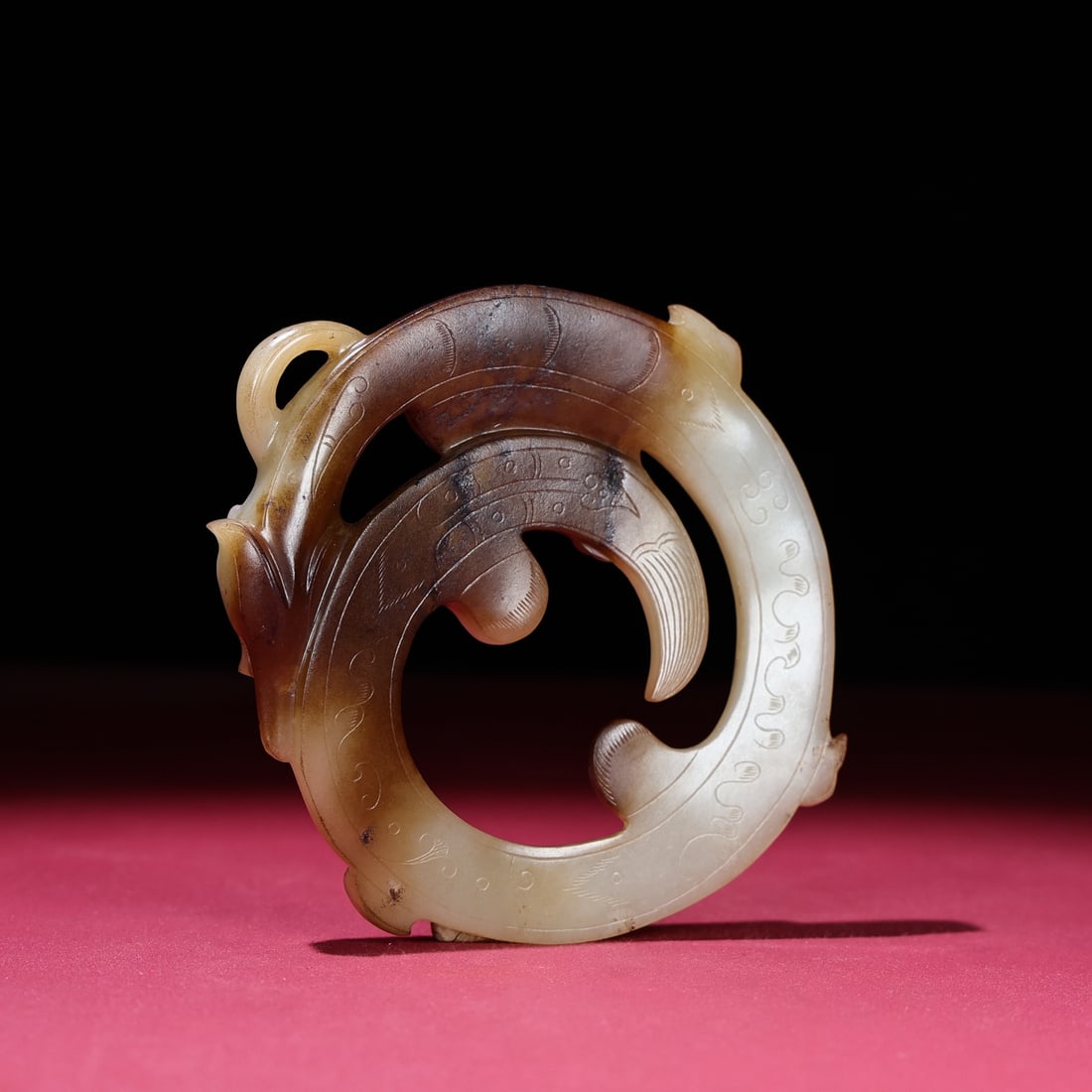 An Exquisite White Jade Chi-Dragon Pattern Pendant - 8