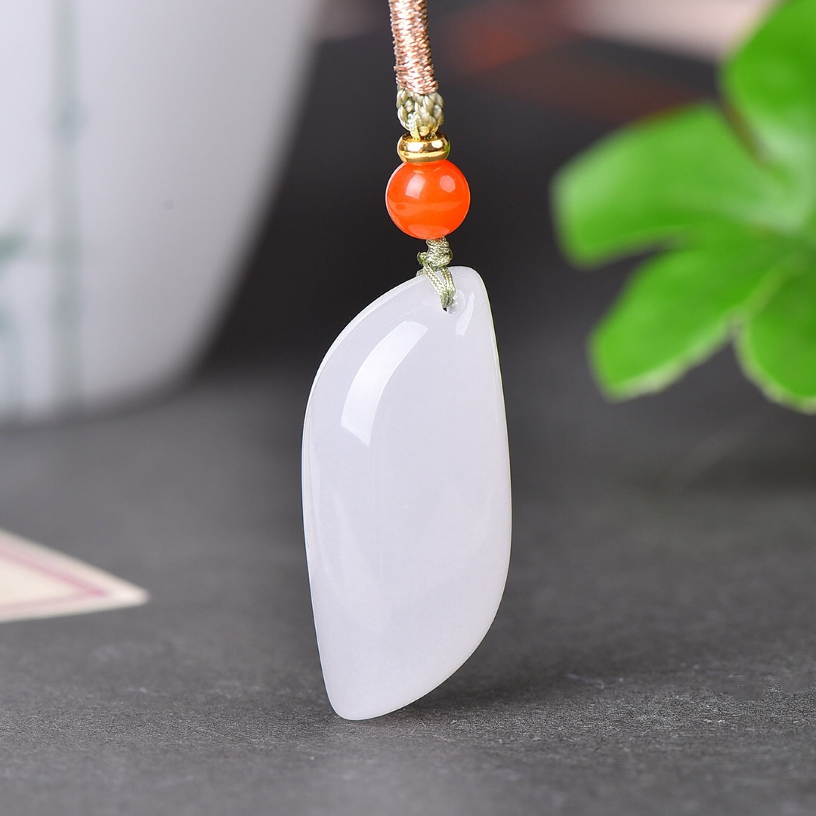 An Exquisite Jadeite Pendant: An Exquisite Jadeite Pendant,Size:16mmx35mm 翡翠挂件