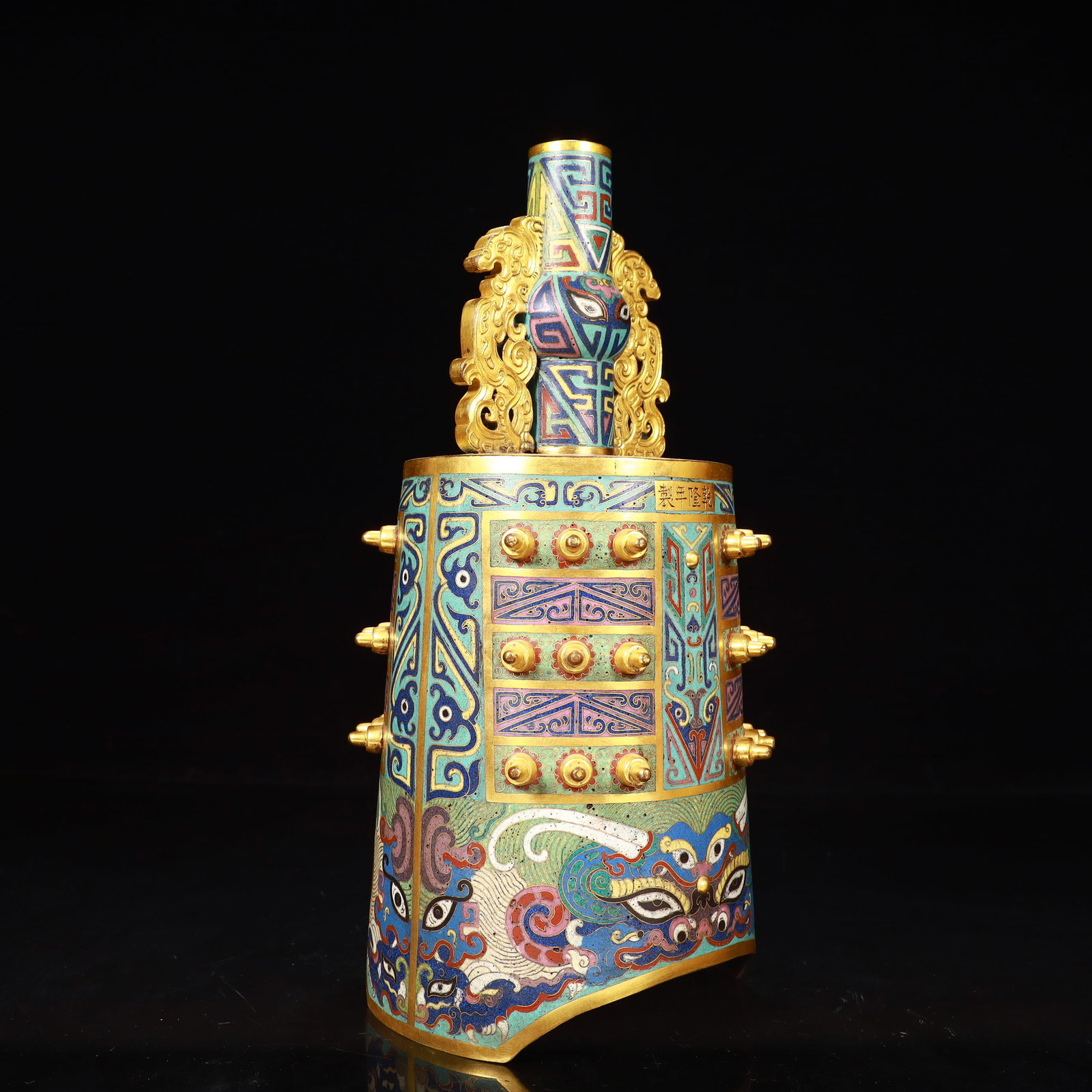 An Exquisite Cloisonne Beast-Face Pattern Chime - 8
