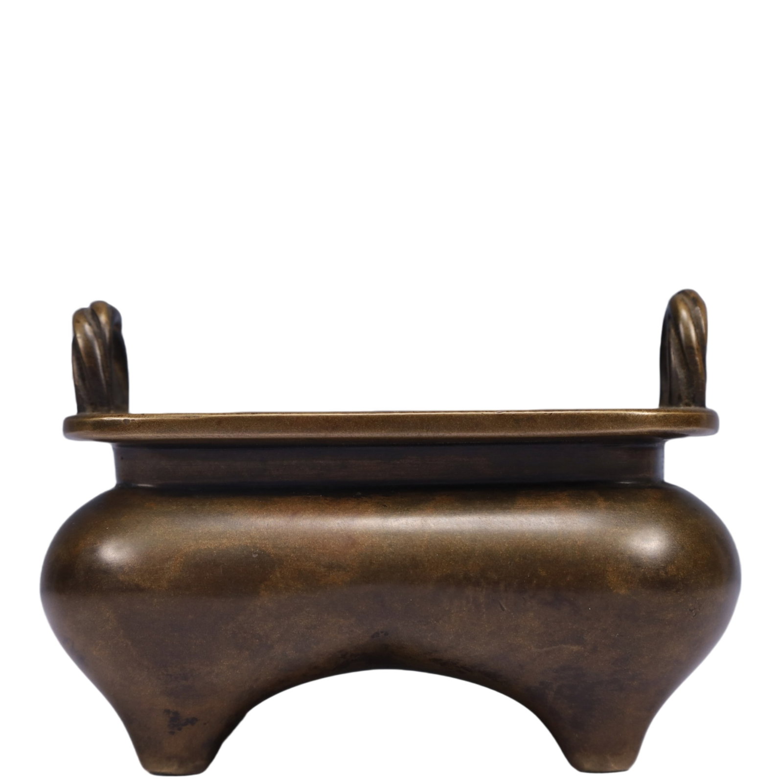 An Exquisite Bronze Double-Ears and Four Legs Censer,Ming Dynasty, China,Xuande Six-character: An Exquisite Bronze Double-Ears and Four Legs Censer 铜双耳四足香炉,中国明代,宣德六字款