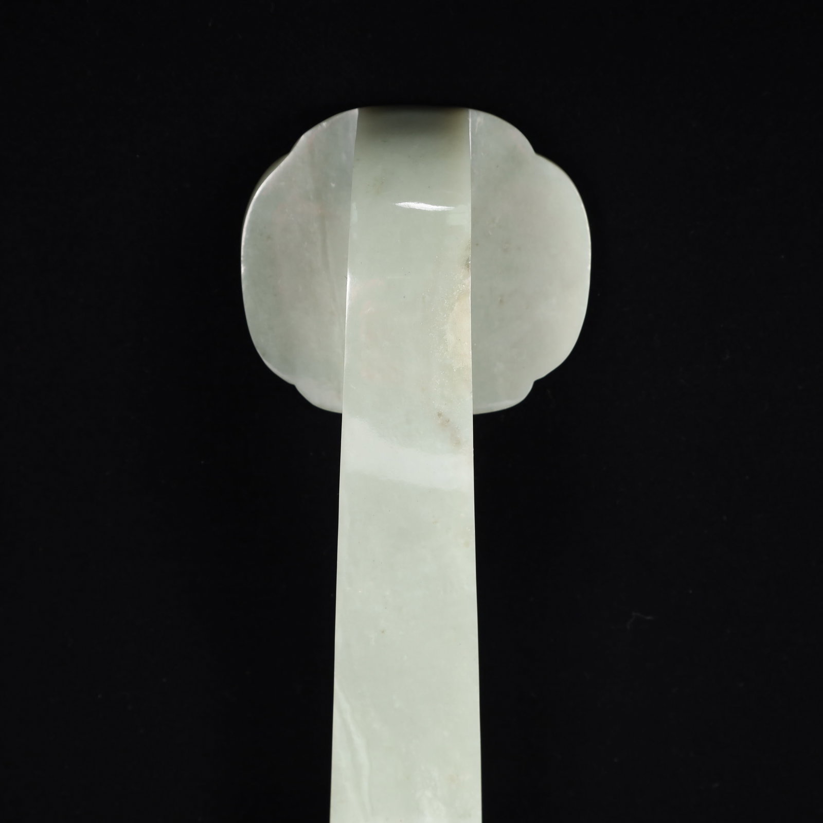 A Rare White Jade Flower Pattern Ruyi - 6