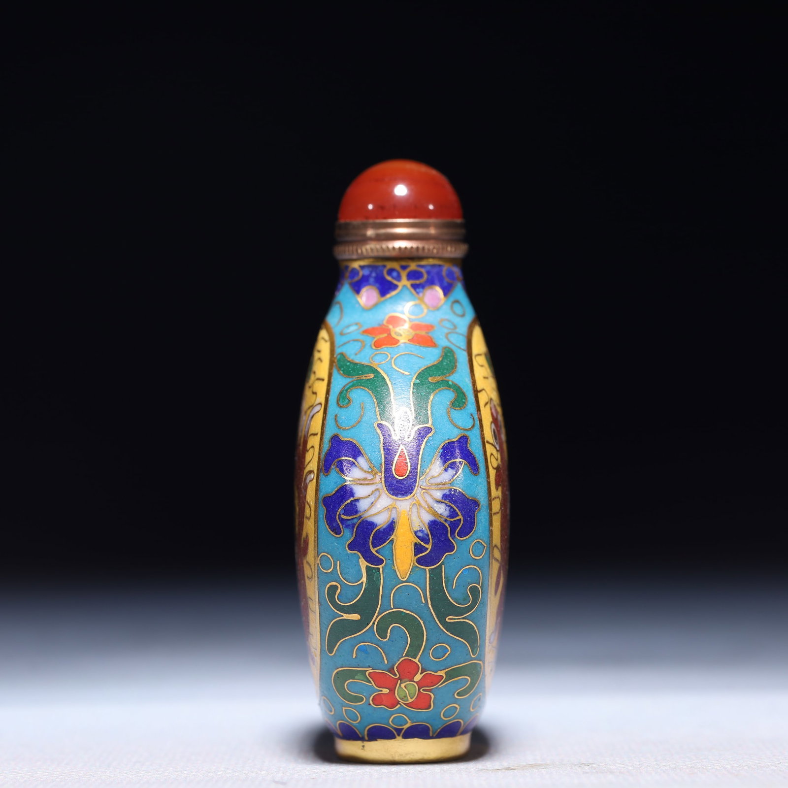 An Exquisite Cloisonne Fish Pattern Snuff Bottle - 3