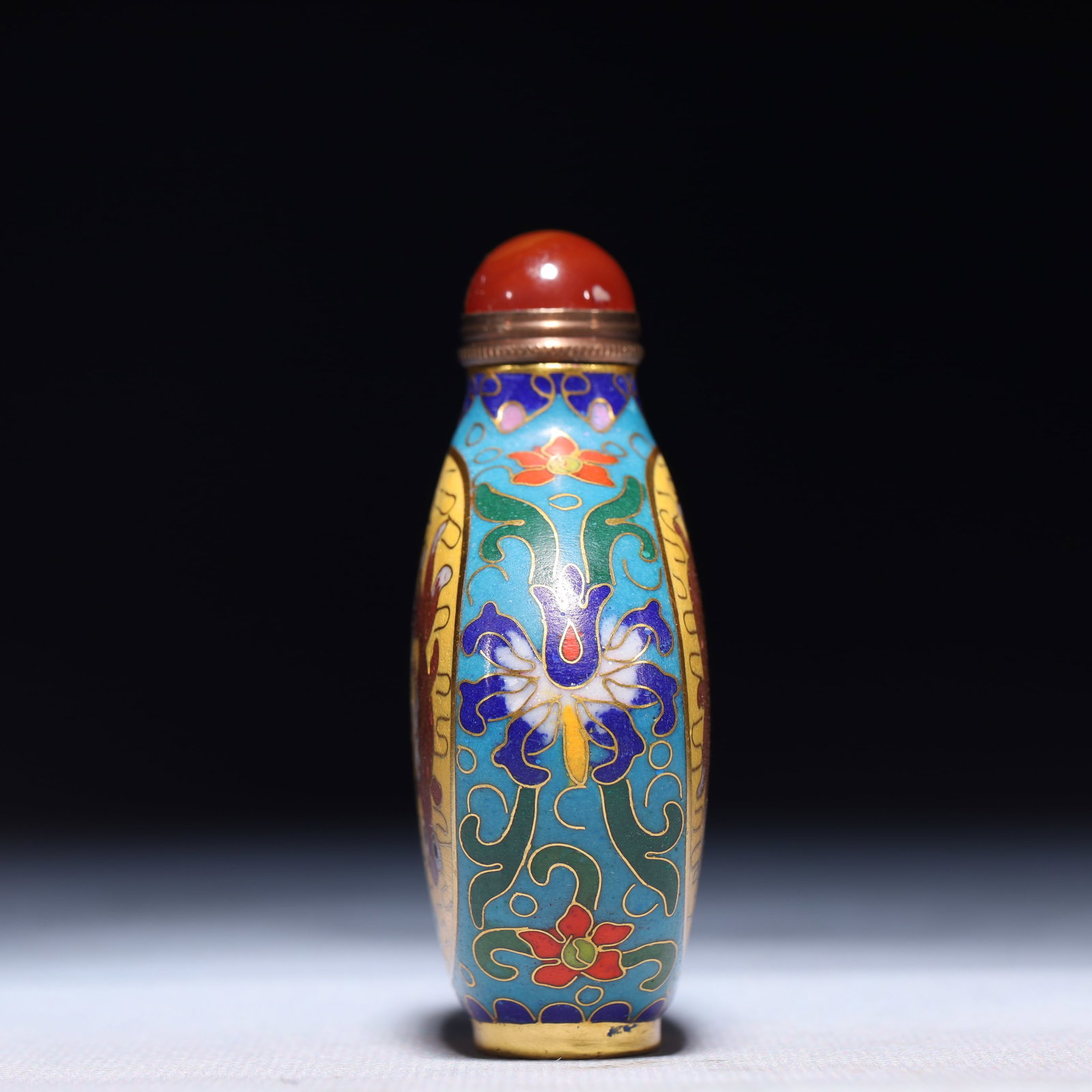 An Exquisite Cloisonne Fish Pattern Snuff Bottle - 6