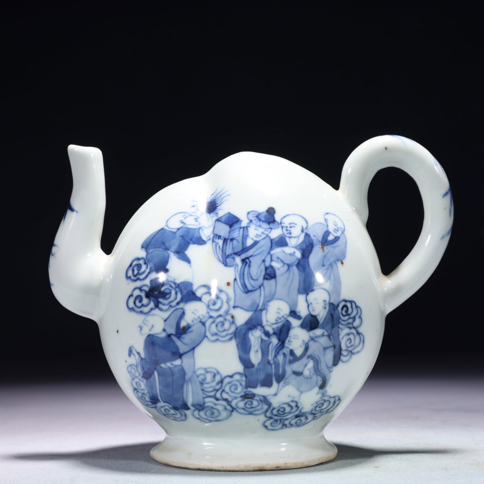 An Exquisite Blue and White Character and Story Pattern Teapot (1 of 9)