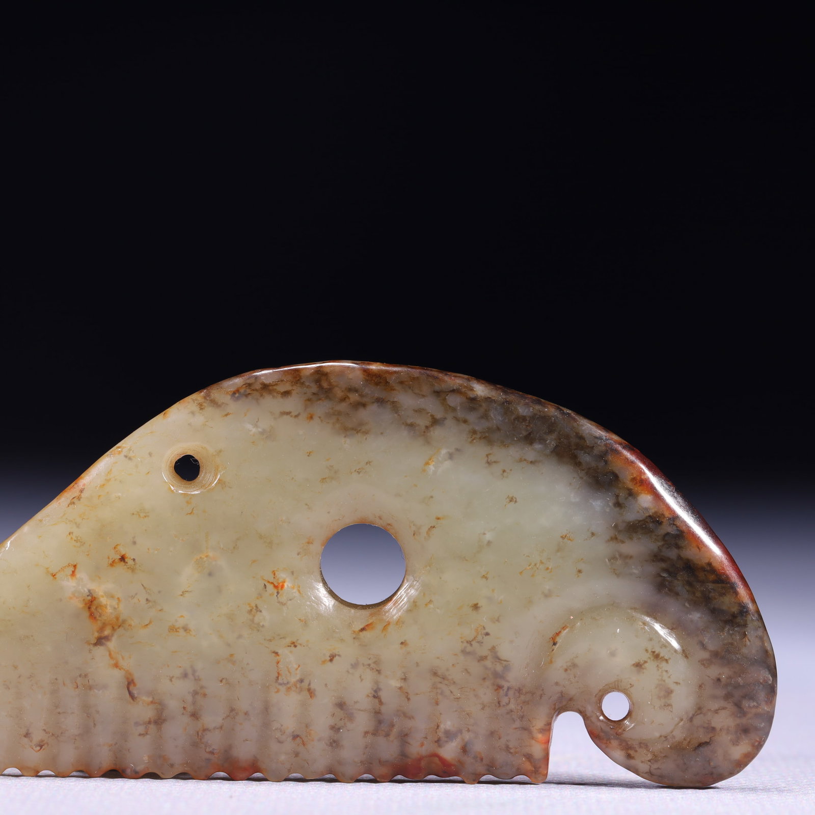 An Exquisite White Jade Comb - 2