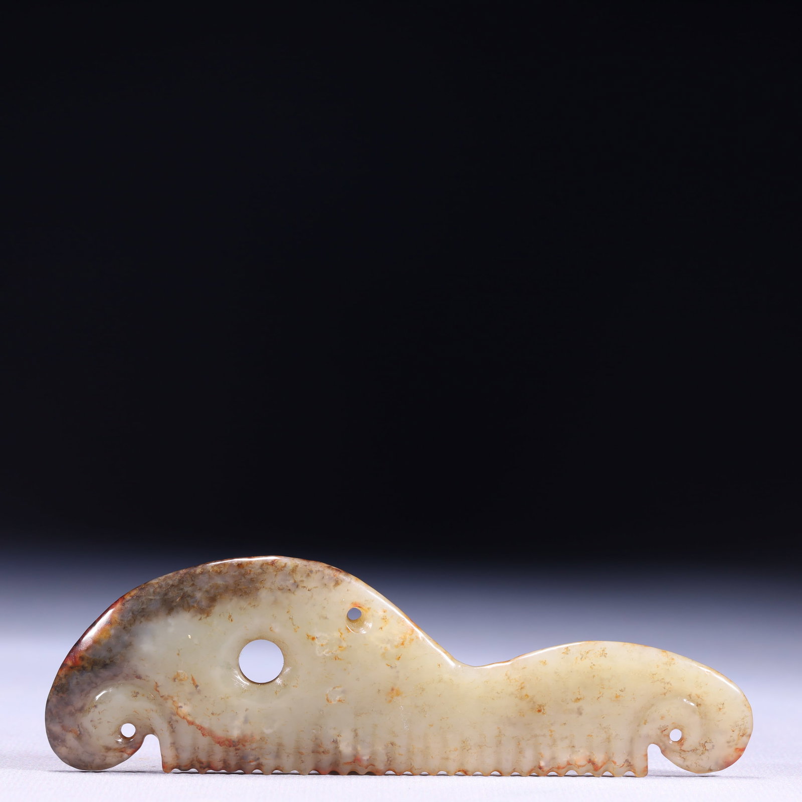 An Exquisite White Jade Comb - 6