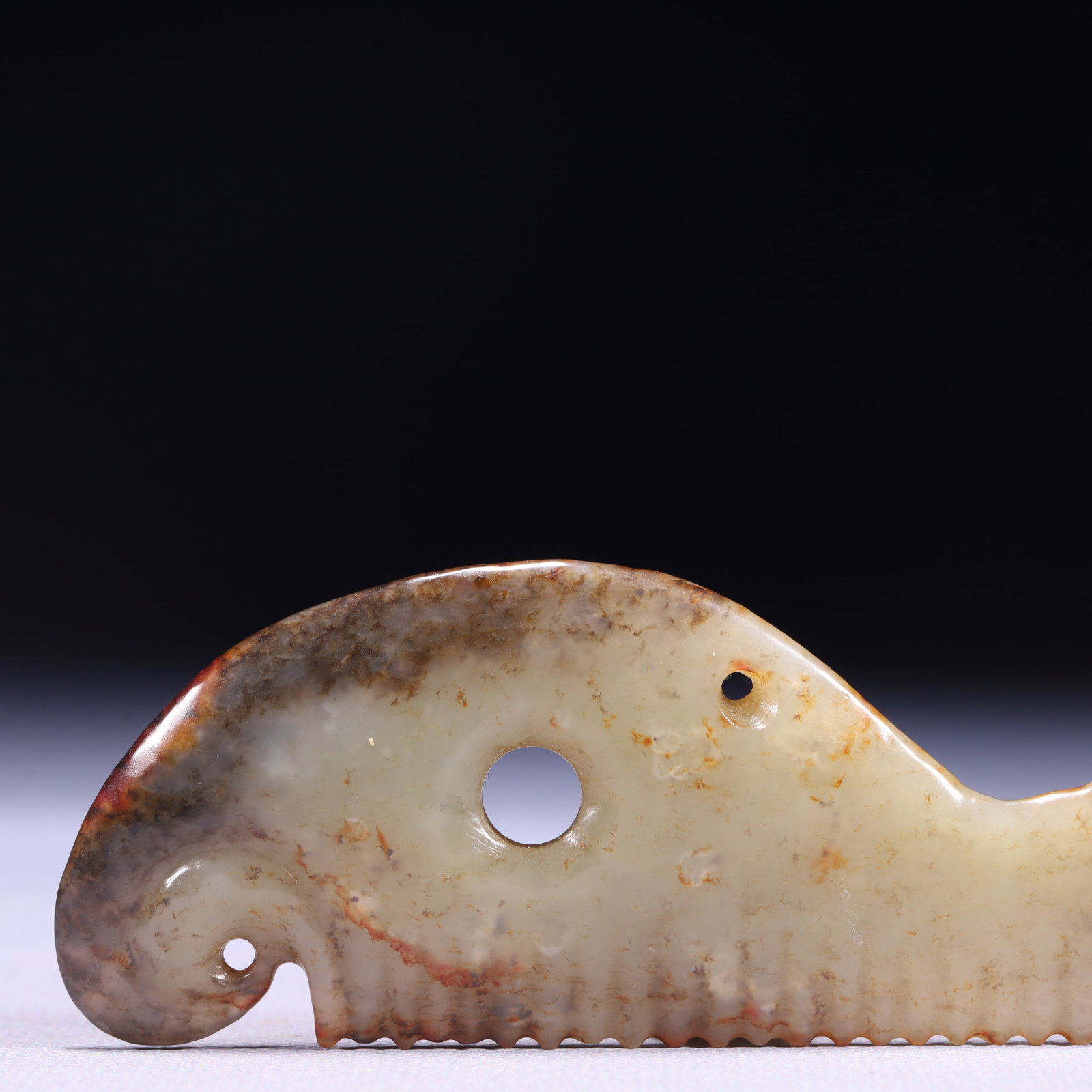 An Exquisite White Jade Comb - 7