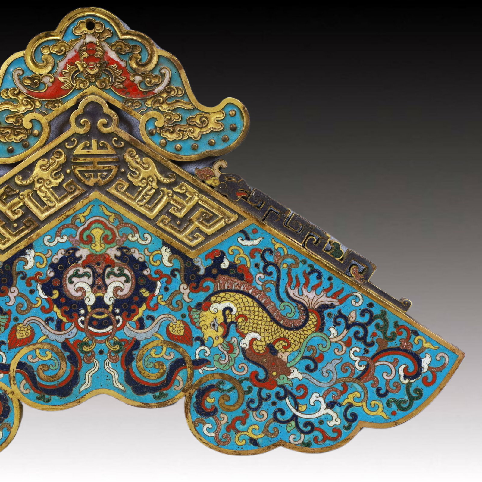 A Rare Cloisonne Dragon Pattern Pendant - 3