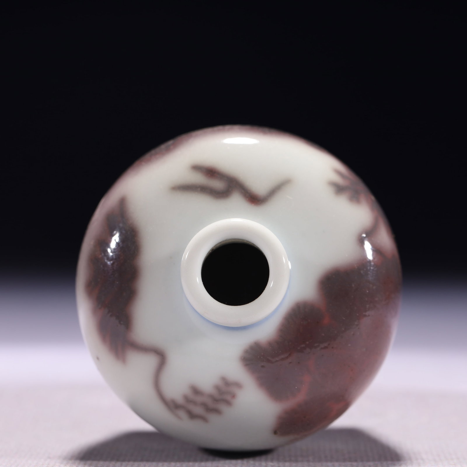 An Exquisite Underglaze-Red Landscape Pattern Snuff Bottle - 6