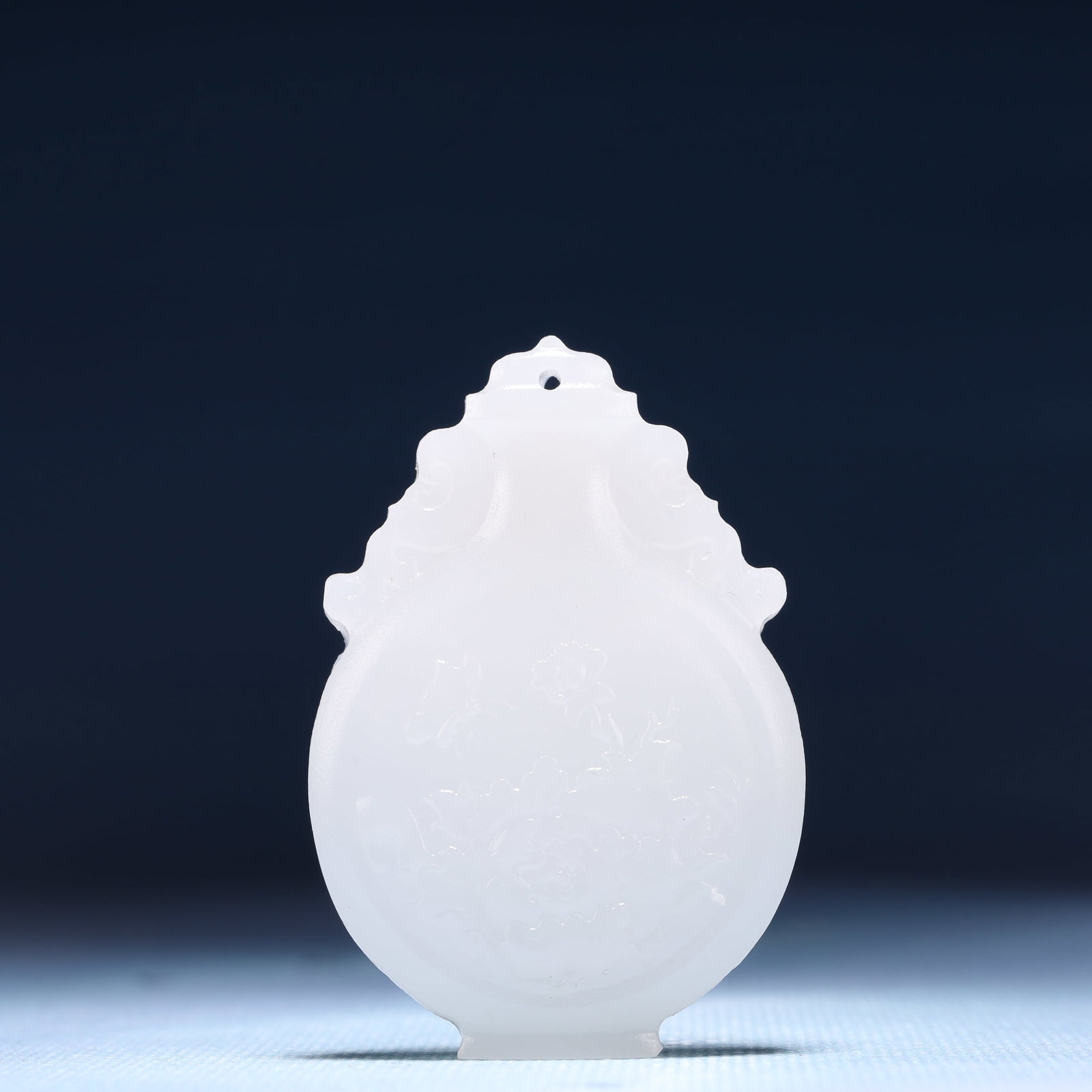 An Exquisite White Jade Flower and Butterfly Pattern Pendant (1 of 4)