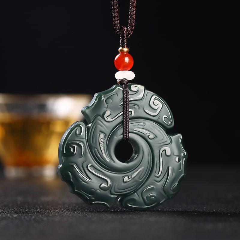 An Exquisite Cyan jade Pendant (1 of 5)