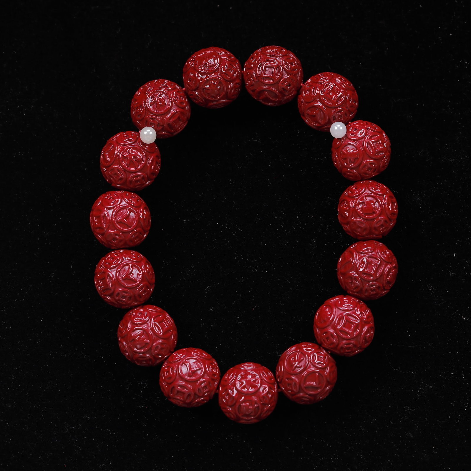 An Exquisite Cinnabar Bracelets - 2