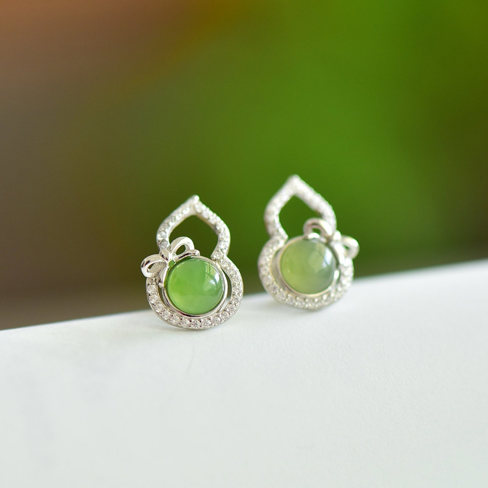 A Pair of Exquisite Sterling Silver Inlaid Jasper Earrings,Inlaid Diamond: A Pair of Exquisite Sterling Silver Inlaid Jasper Earrings,Inlaid Diamond ?????????,???