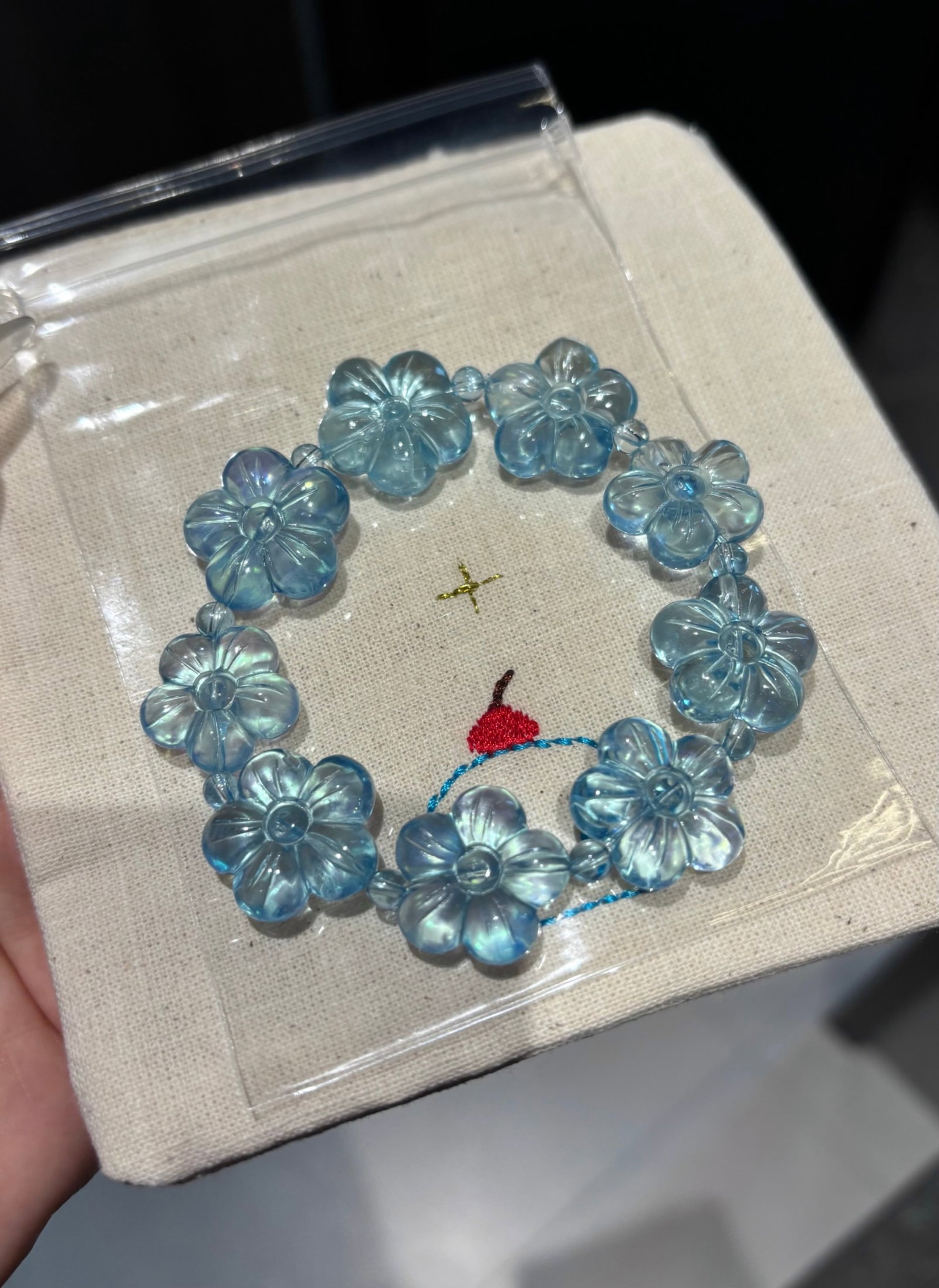 An Exquisite Aquamarine Bracelet: An Exquisite Aquamarine Bracelet,Size:0.7in,Weight:34.7g 海蓝宝手链
