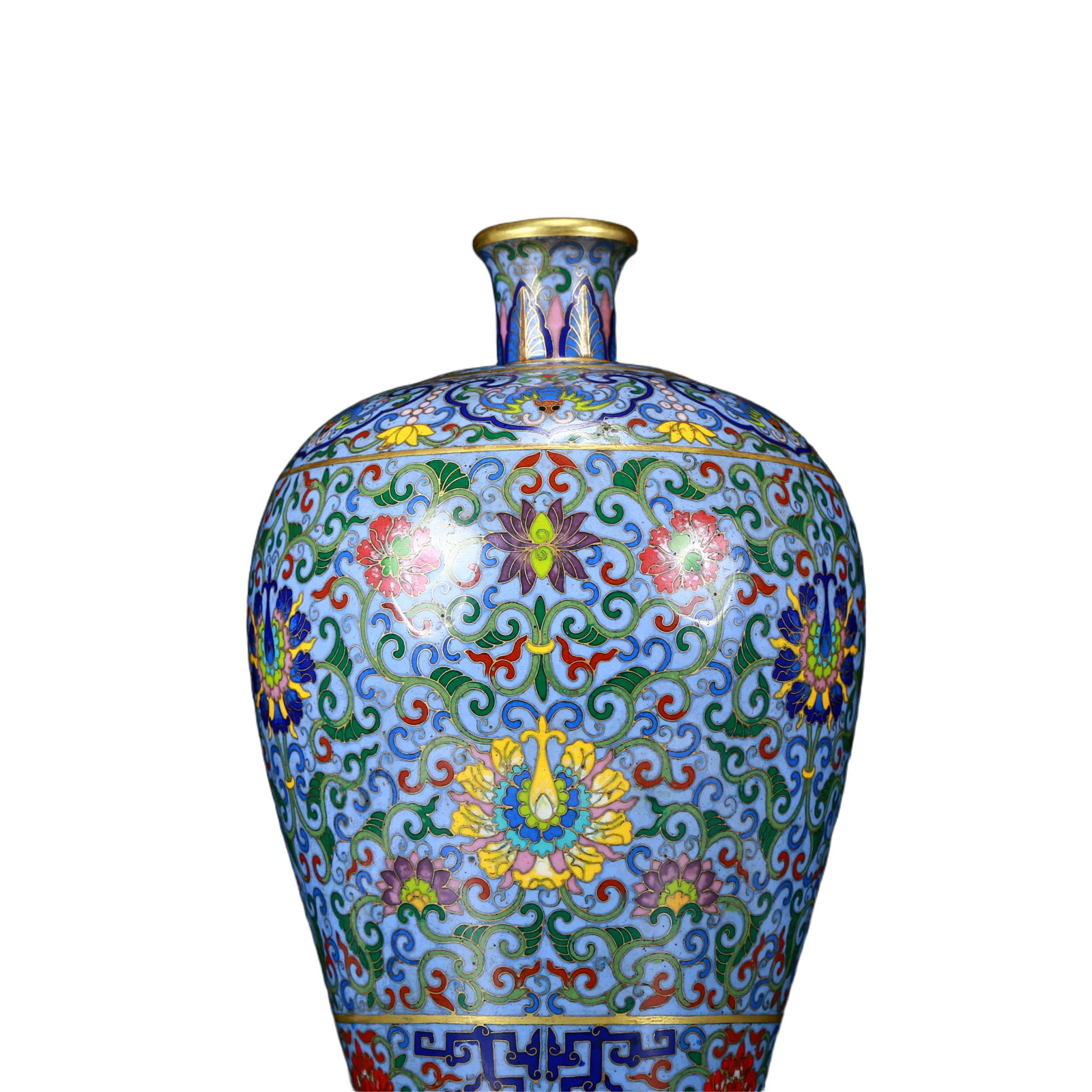 A Rare Cloisonne Lotus Pattern Vase - 2