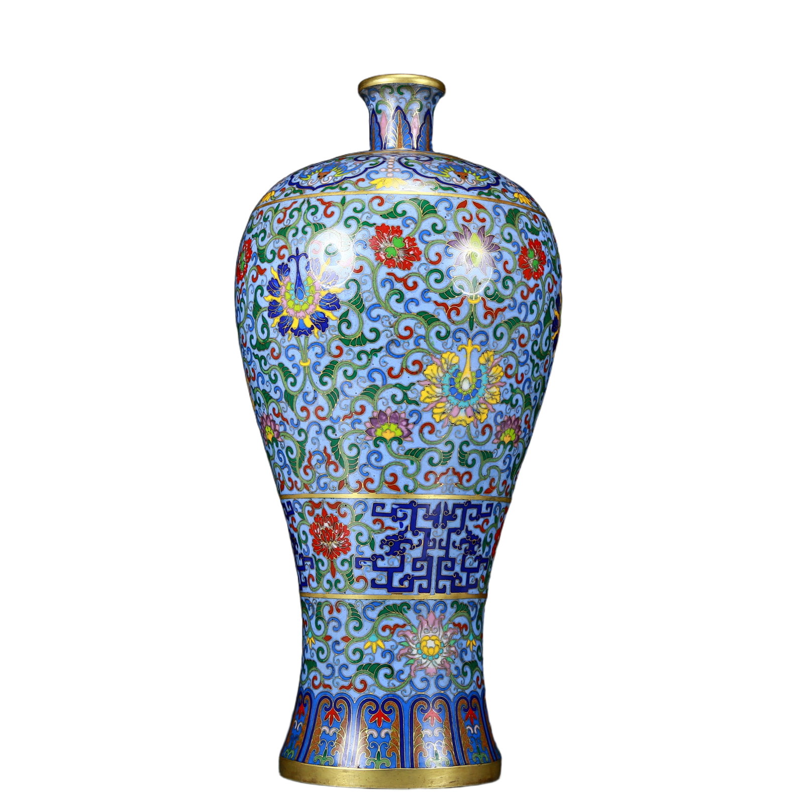 A Rare Cloisonne Lotus Pattern Vase - 4