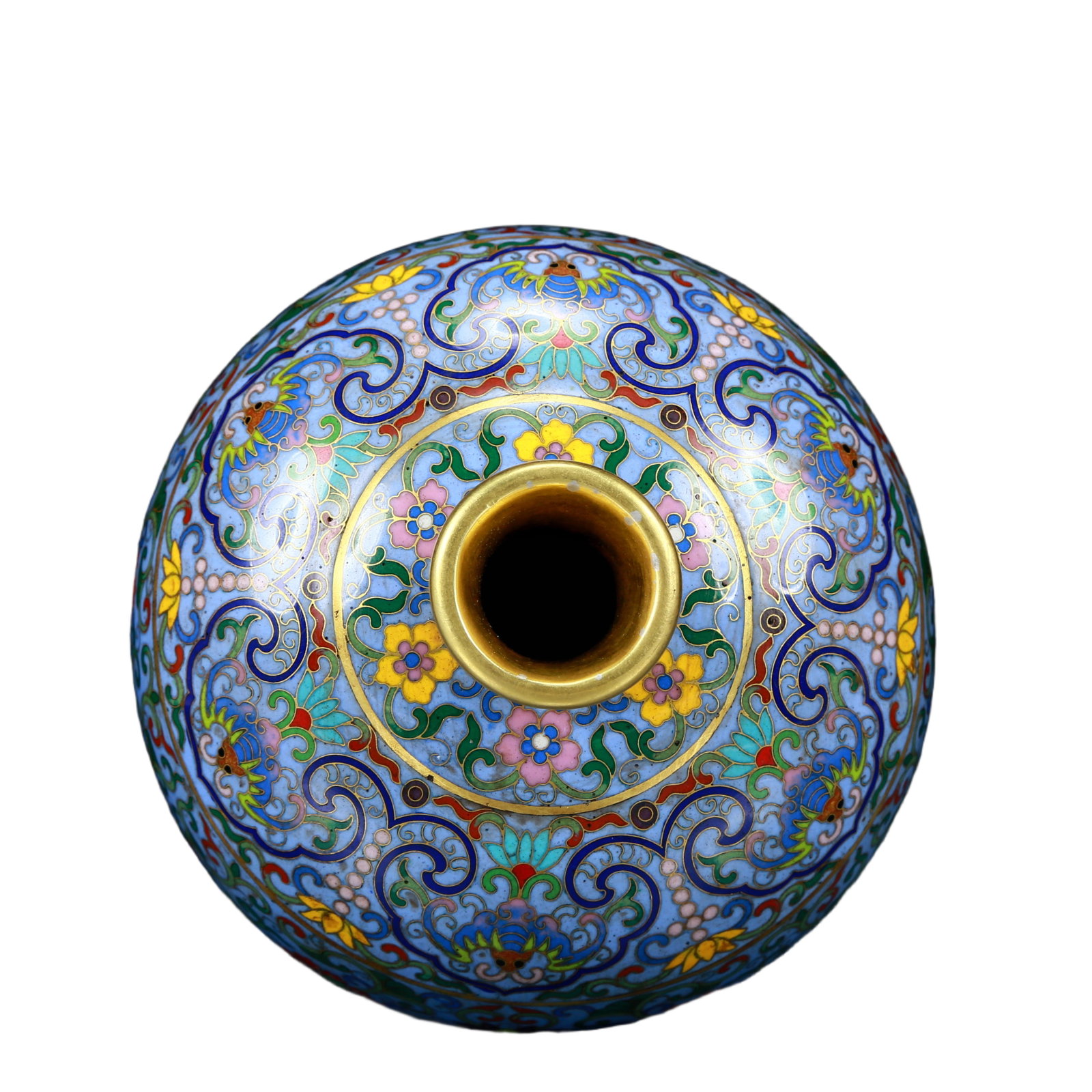 A Rare Cloisonne Lotus Pattern Vase - 6