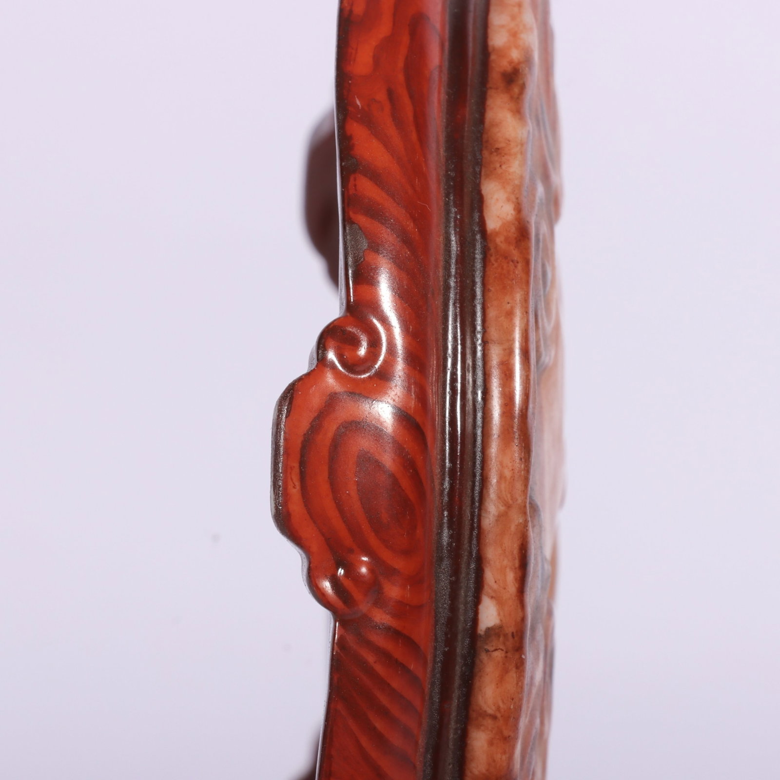 An Exquisite Marble Glazed Inkstone - 6