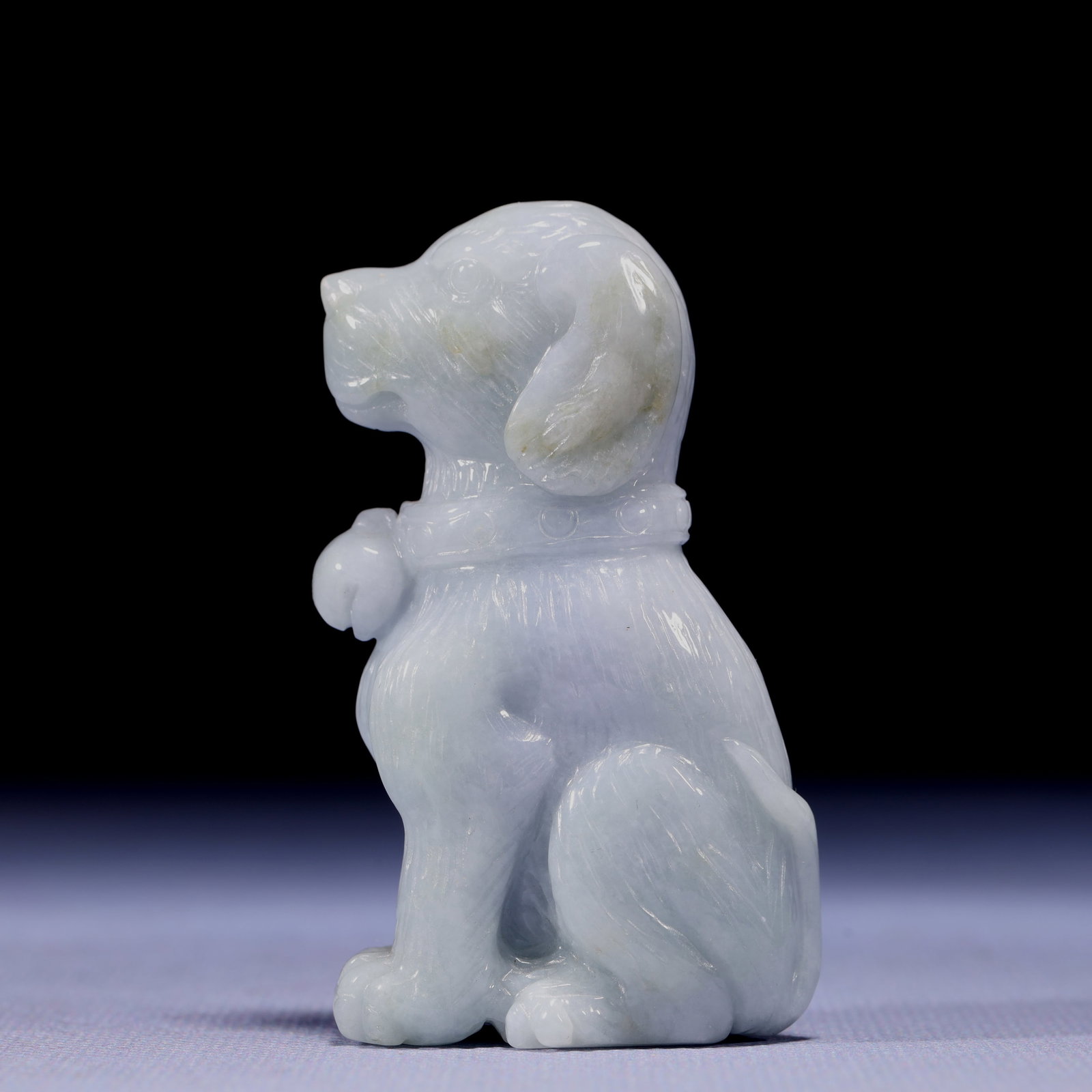 An Exquisite Jadeite Dog Pattern Ornament