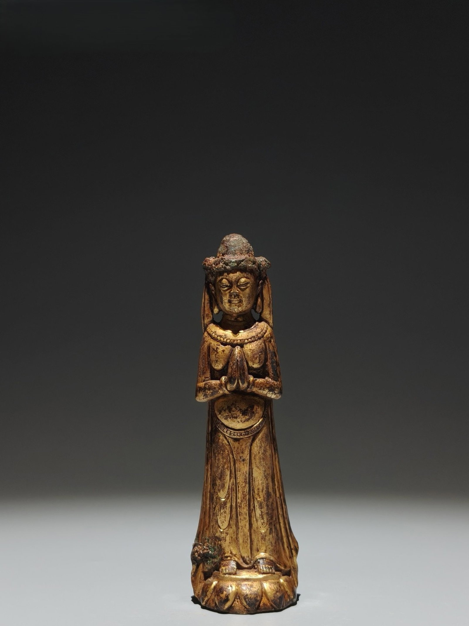 A Solemn Gilt Bronze Statue of Bodhisattva (1 of 9)