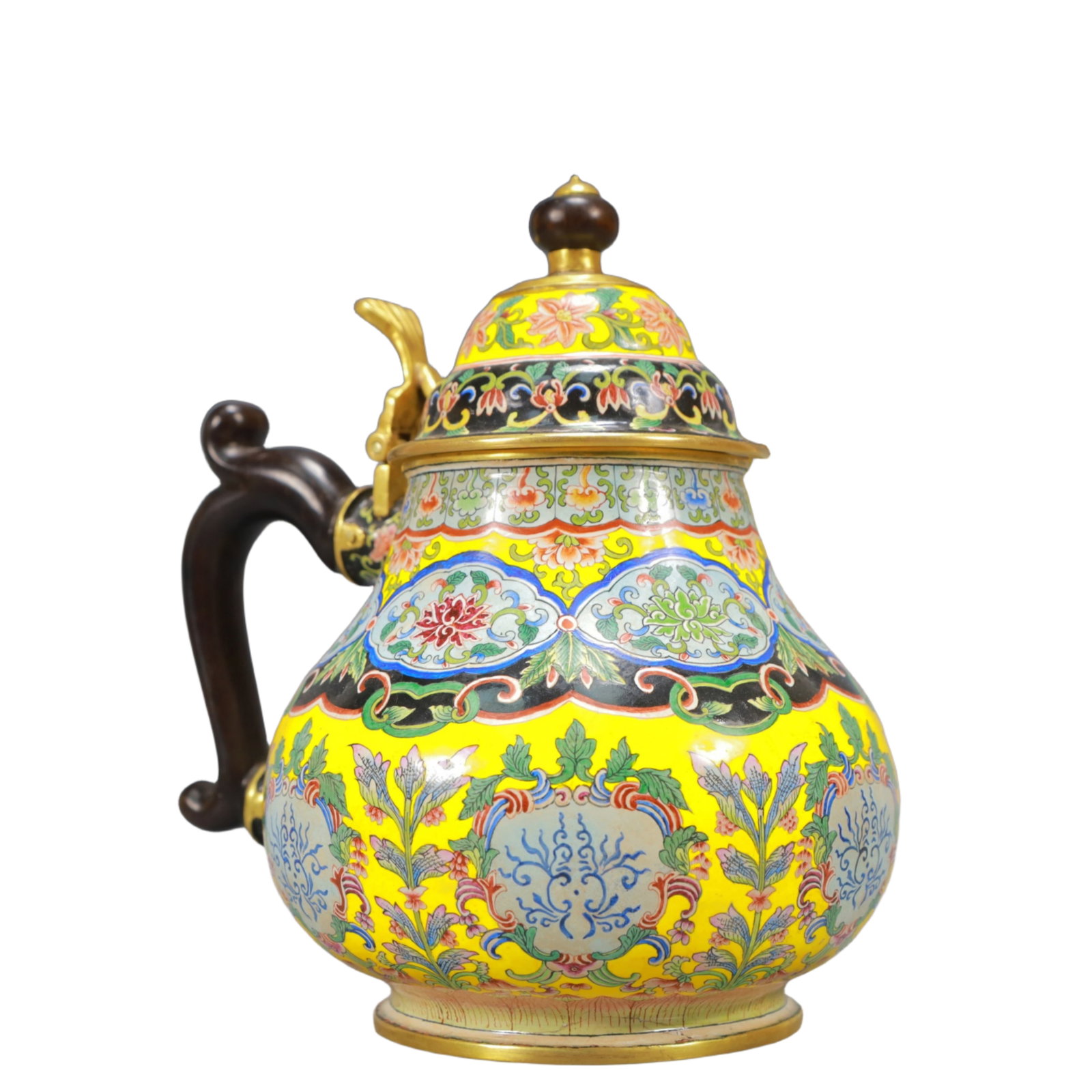 An Exquisite Painted Enamel Flower Pattern Ewer - 6