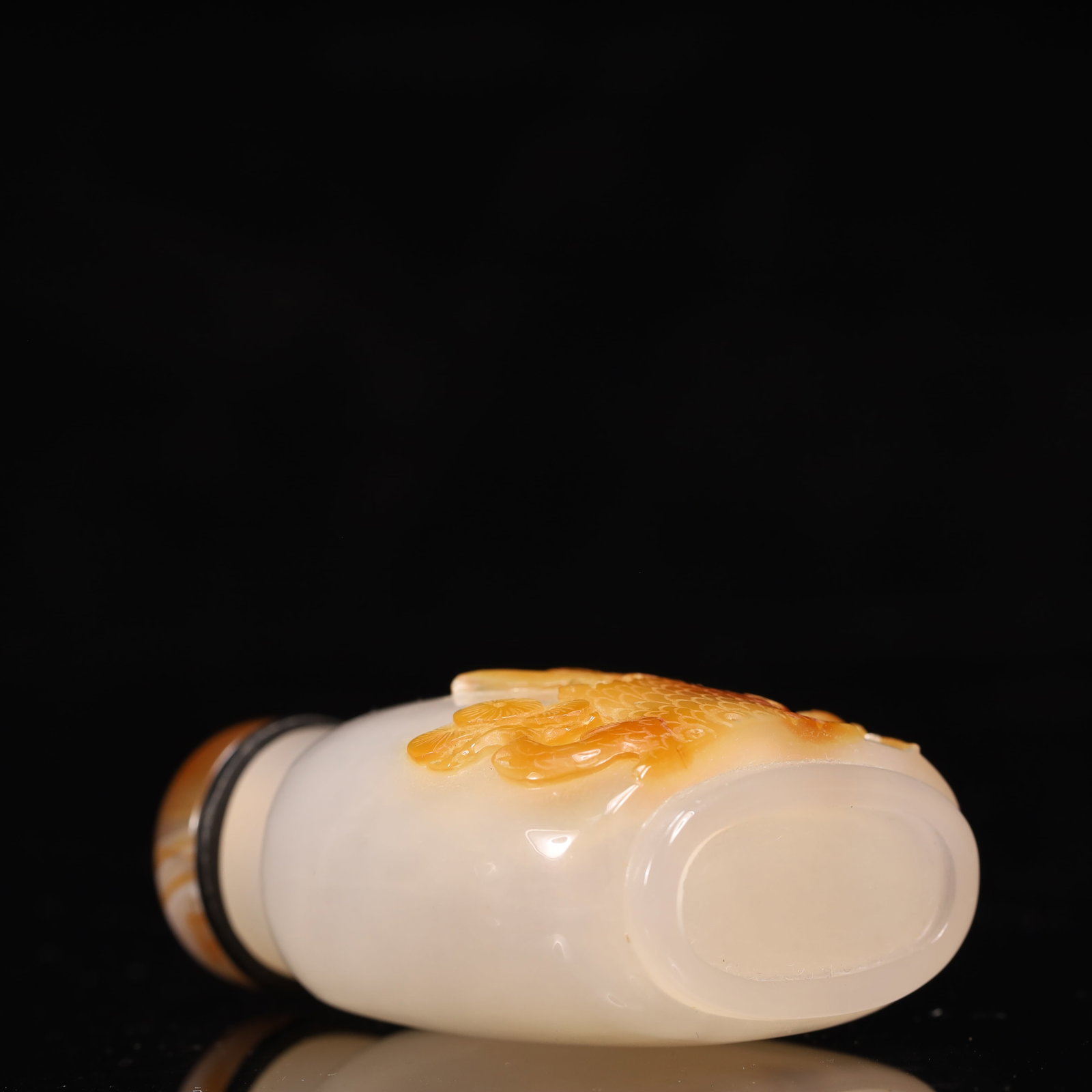 An Exquisite Agate Pine and Bird Pattern Snuff Bottle - 9
