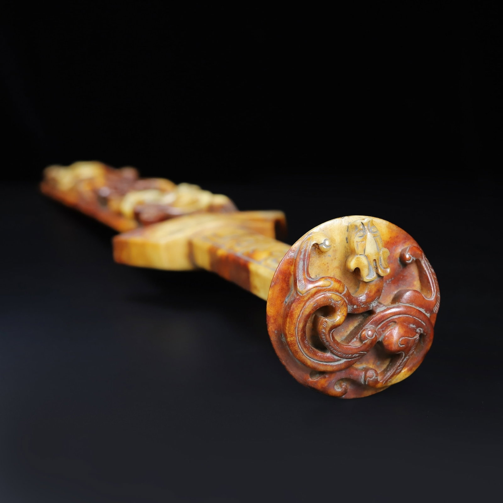 An Exquisite White Jade Chi-Dragon Pattern Sword - 8